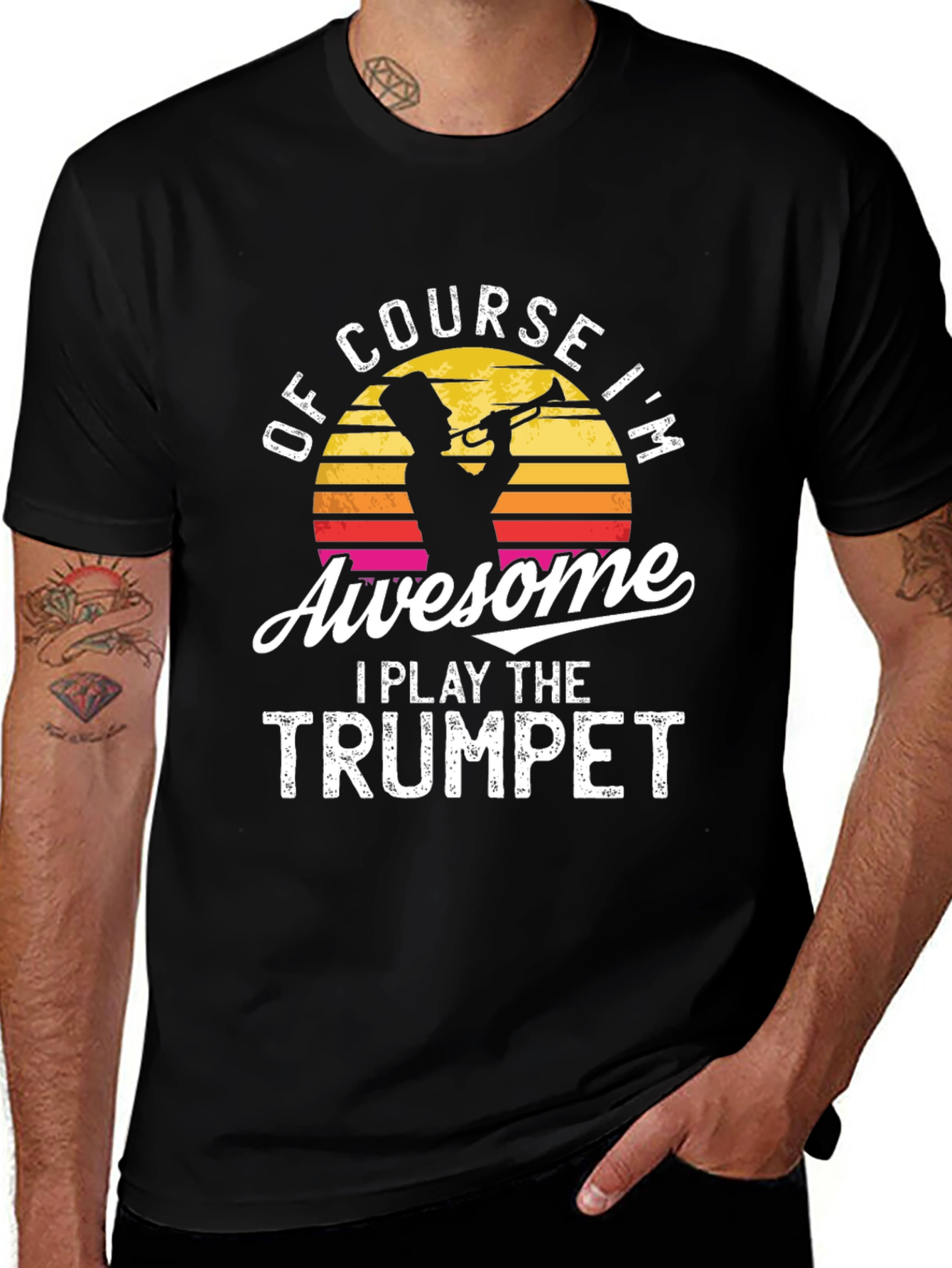 Variant 28 of Awesome Trumpet Player Graphic Tee