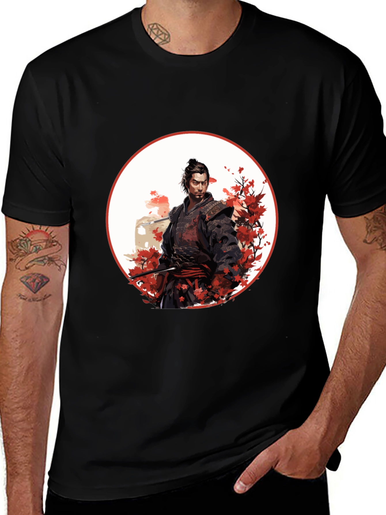 Variant 26 of Samurai Graphic Tee - Bold Japanese Design