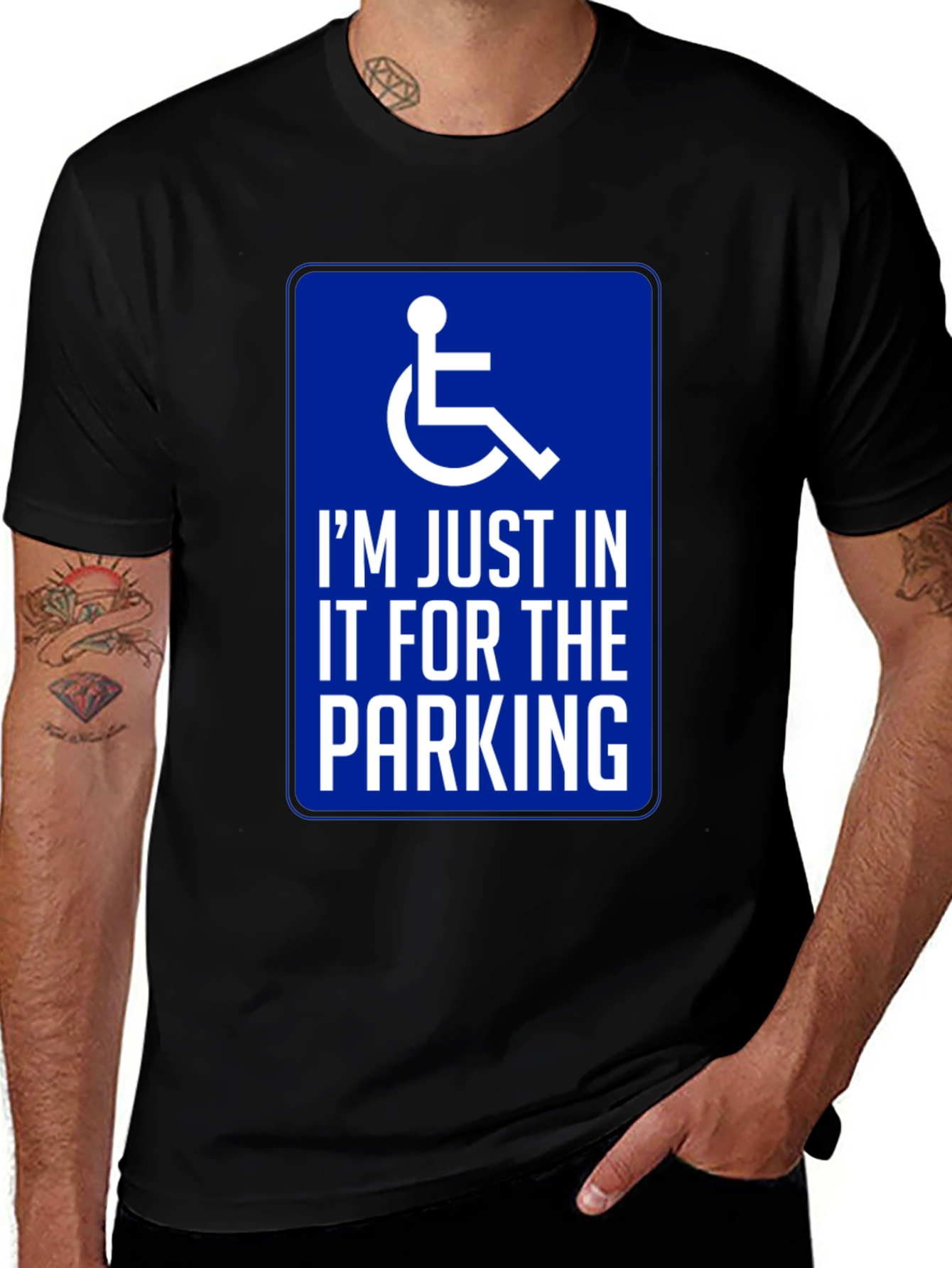 Variant 15 of Handicap Parking Humor Graphic T-Shirt