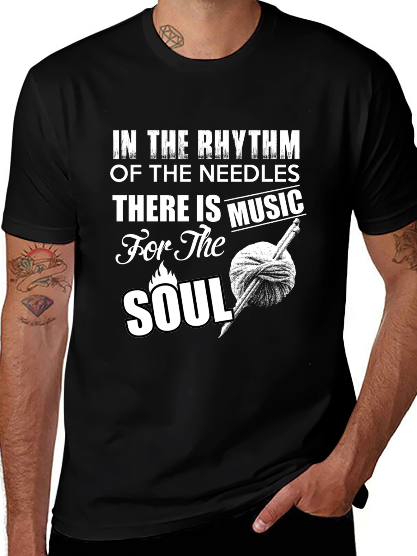 Variant 30 of Knitting Lover T-Shirt - Music for The Soul