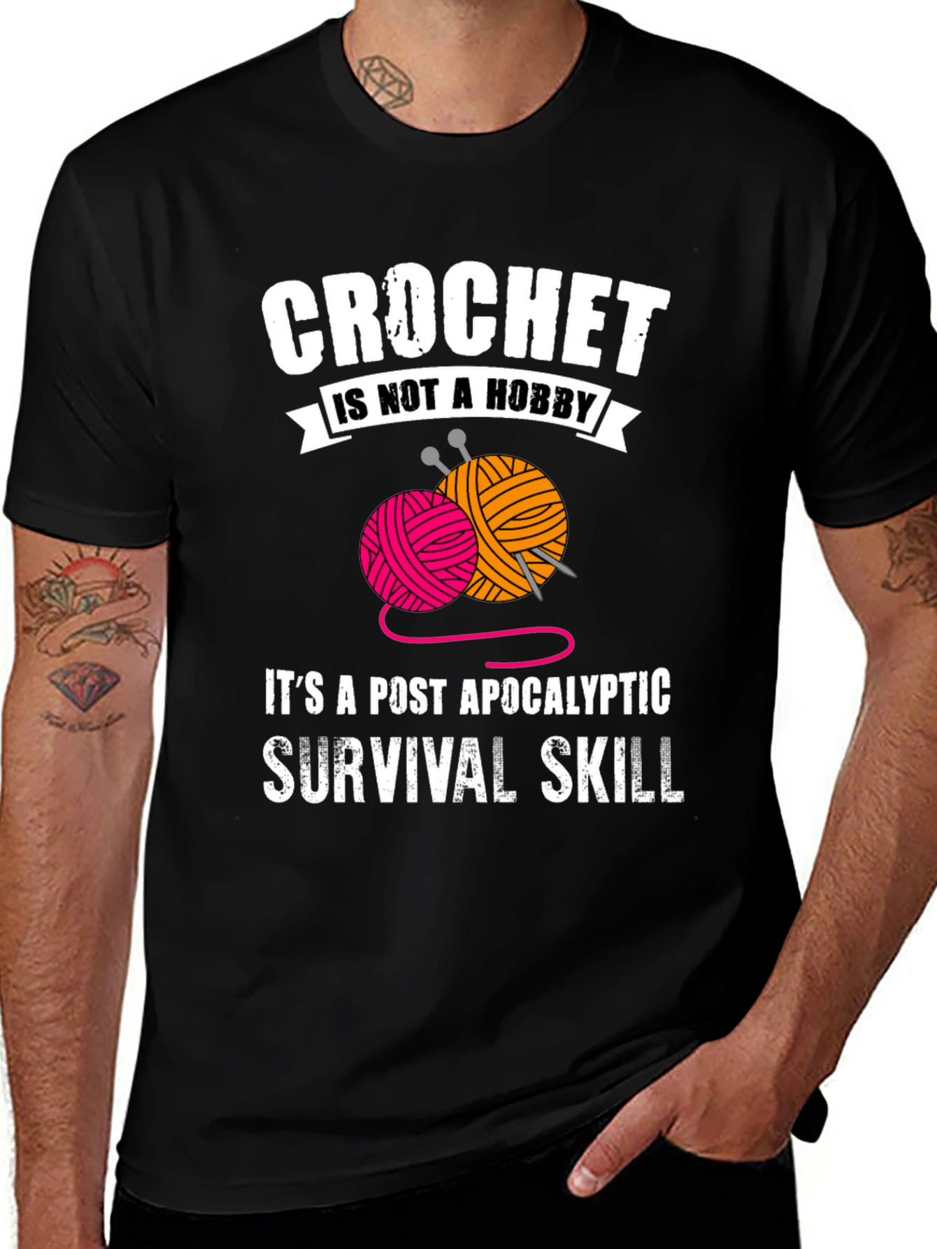 Variant 12 of Crochet Survival Skill Graphic Tee