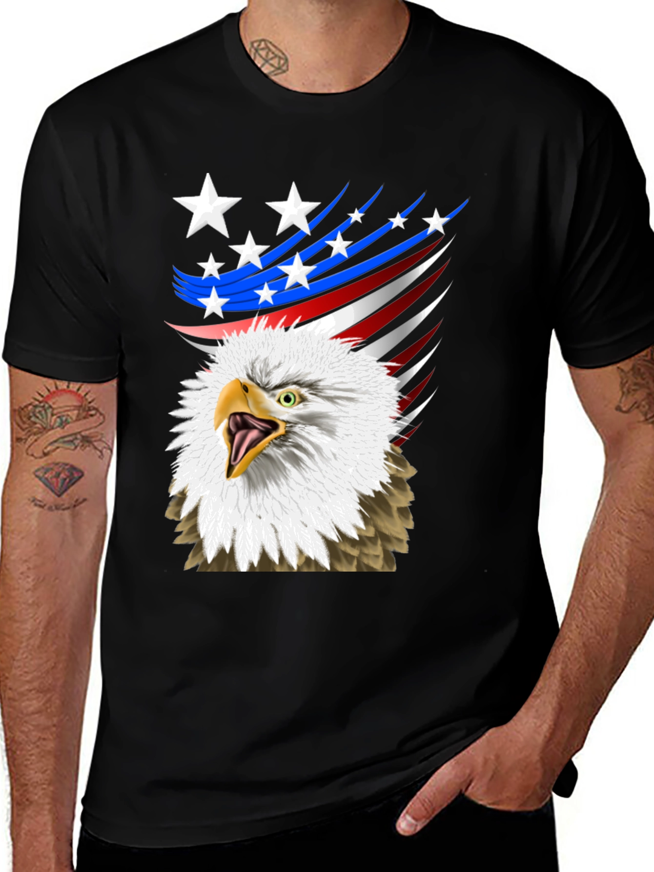 Variant 2 of Patriotic Eagle Graphic Tee - USA Pride