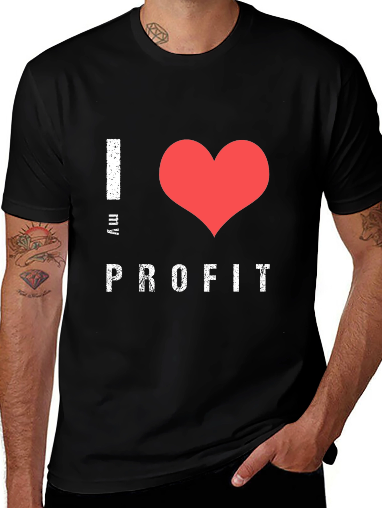 Variant 3 of I Love My Profit Black T-Shirt
