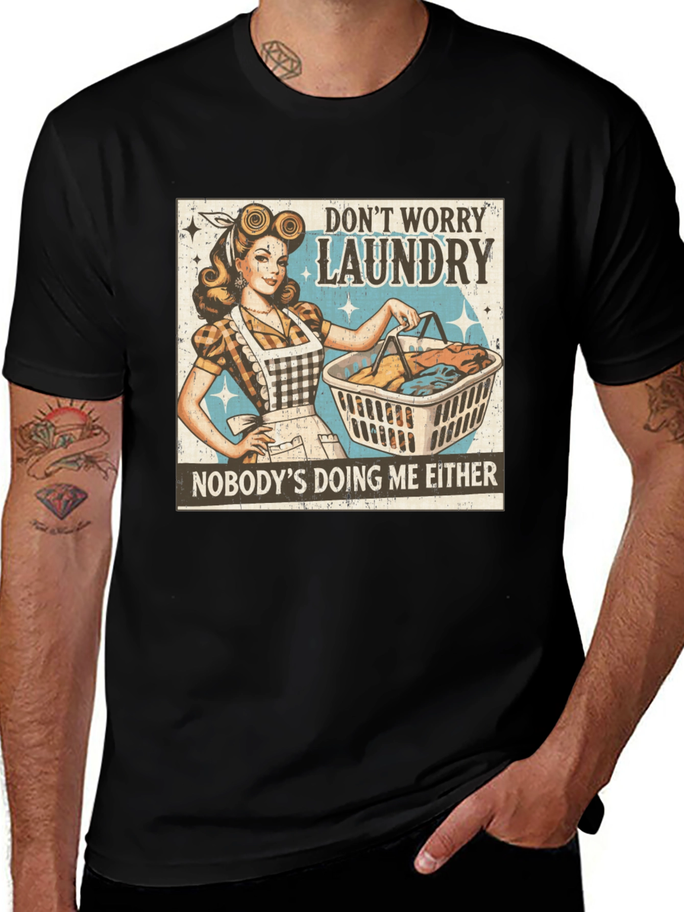 Variant 23 of Laundry Humor T-Shirt - Vintage Housewife Graphic Tee