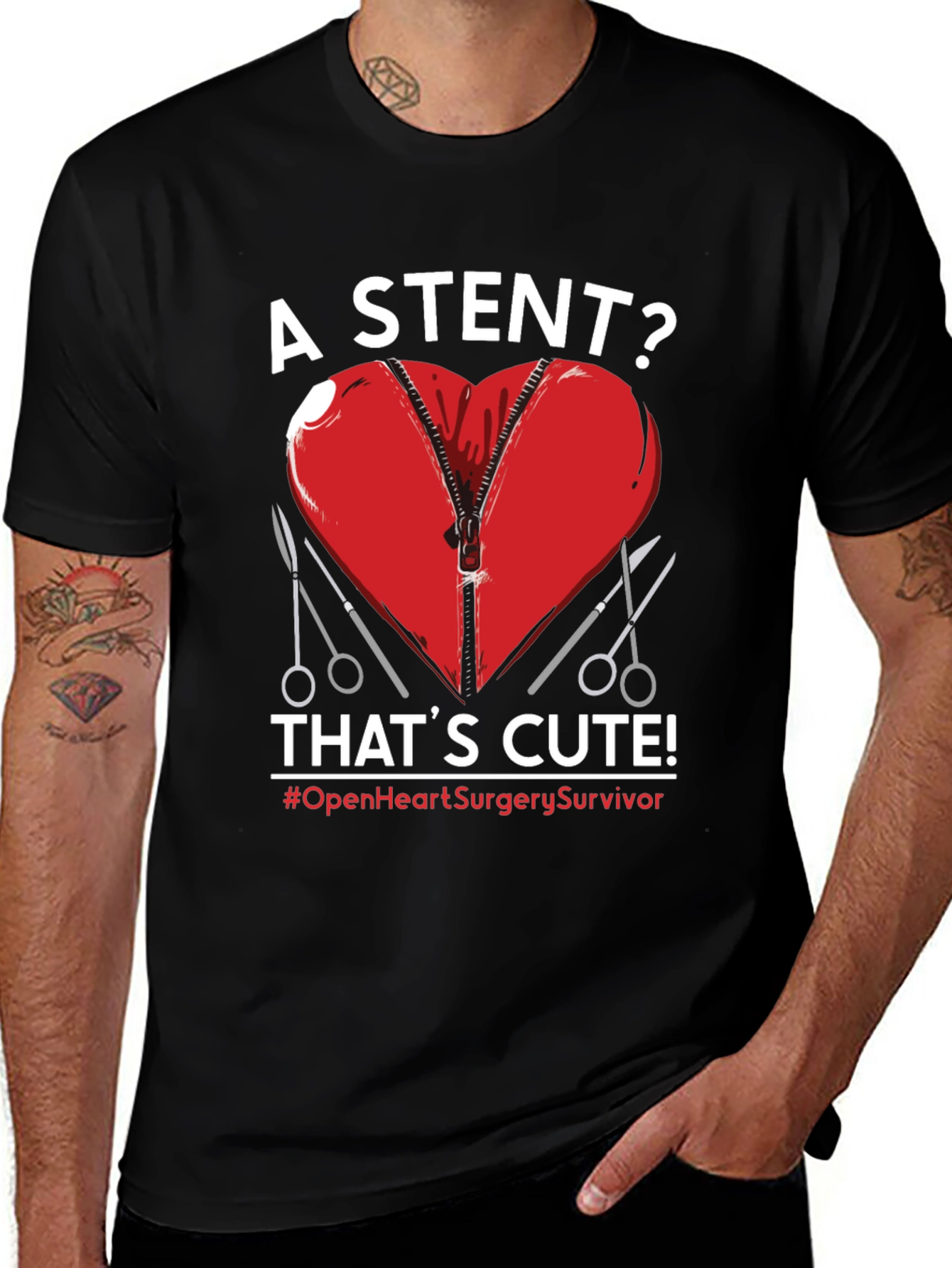 Variant 17 of Open Heart Surgery Survivor Graphic Tee