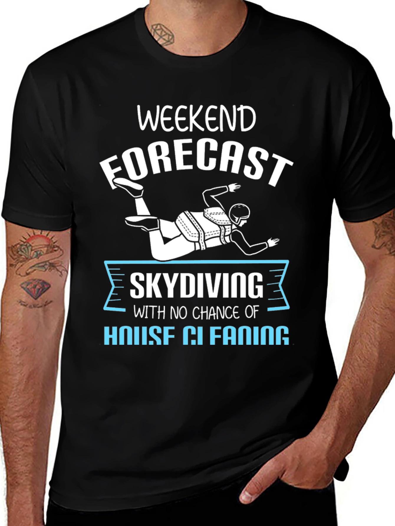 Variant 18 of Weekend Forecast Skydiving Graphic Tee