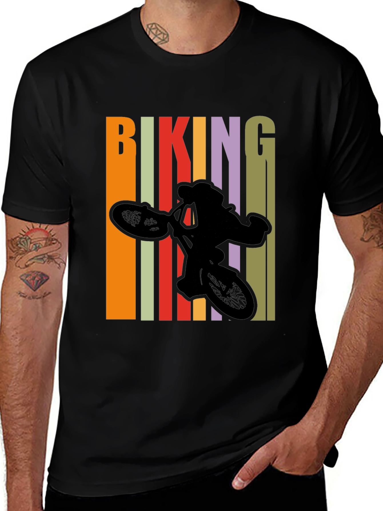 Variant 26 of Biking T-Shirt - Retro Style Design