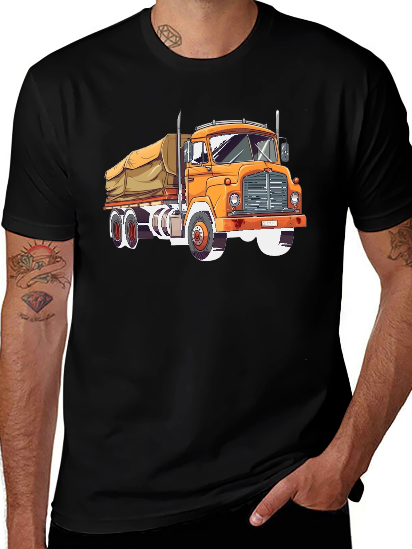 Variant 5 of Vintage Truck Graphic T-Shirt - Classic Style