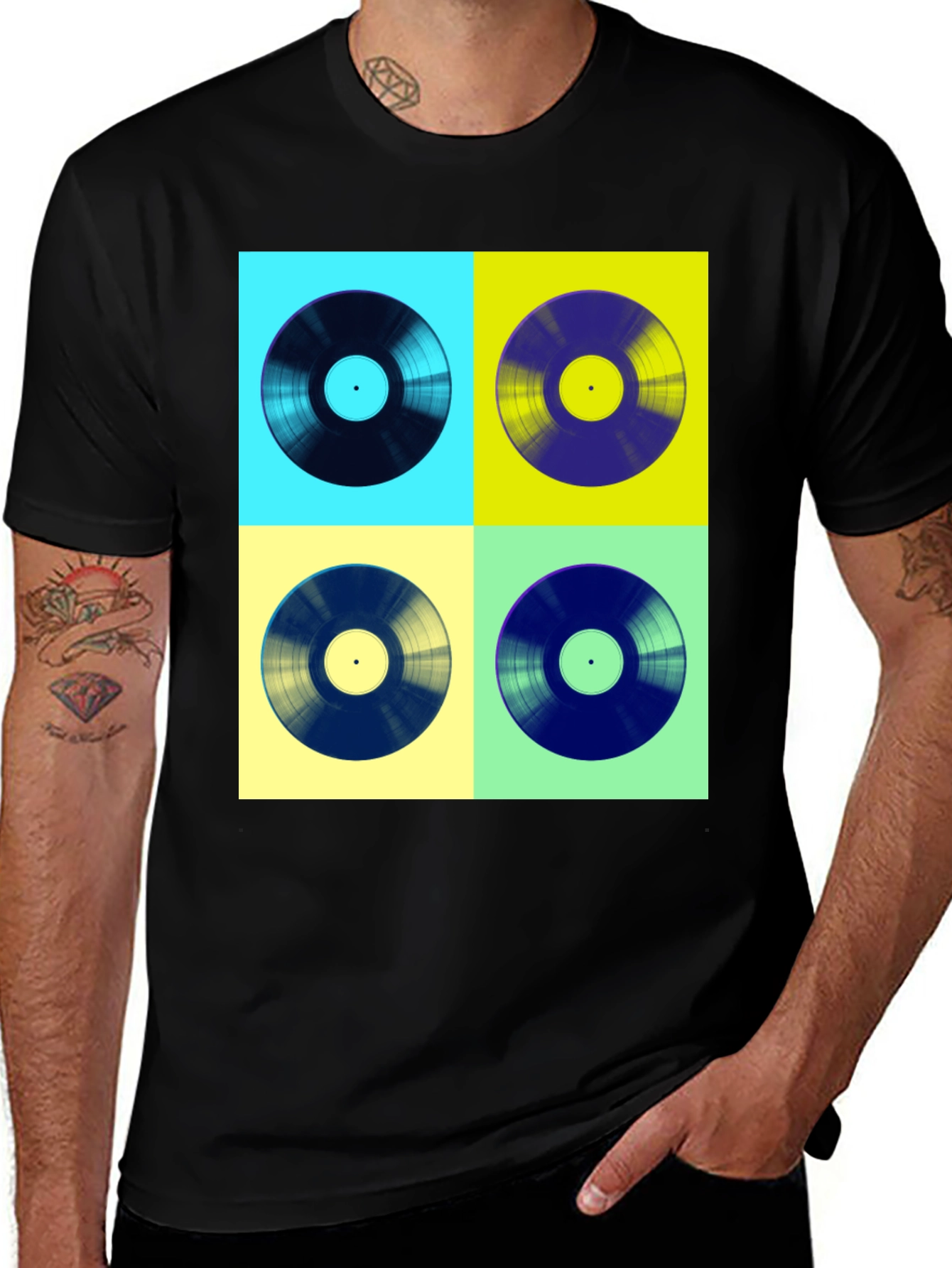 Variant 9 of Retro Vinyl Record Pop Art T-Shirt
