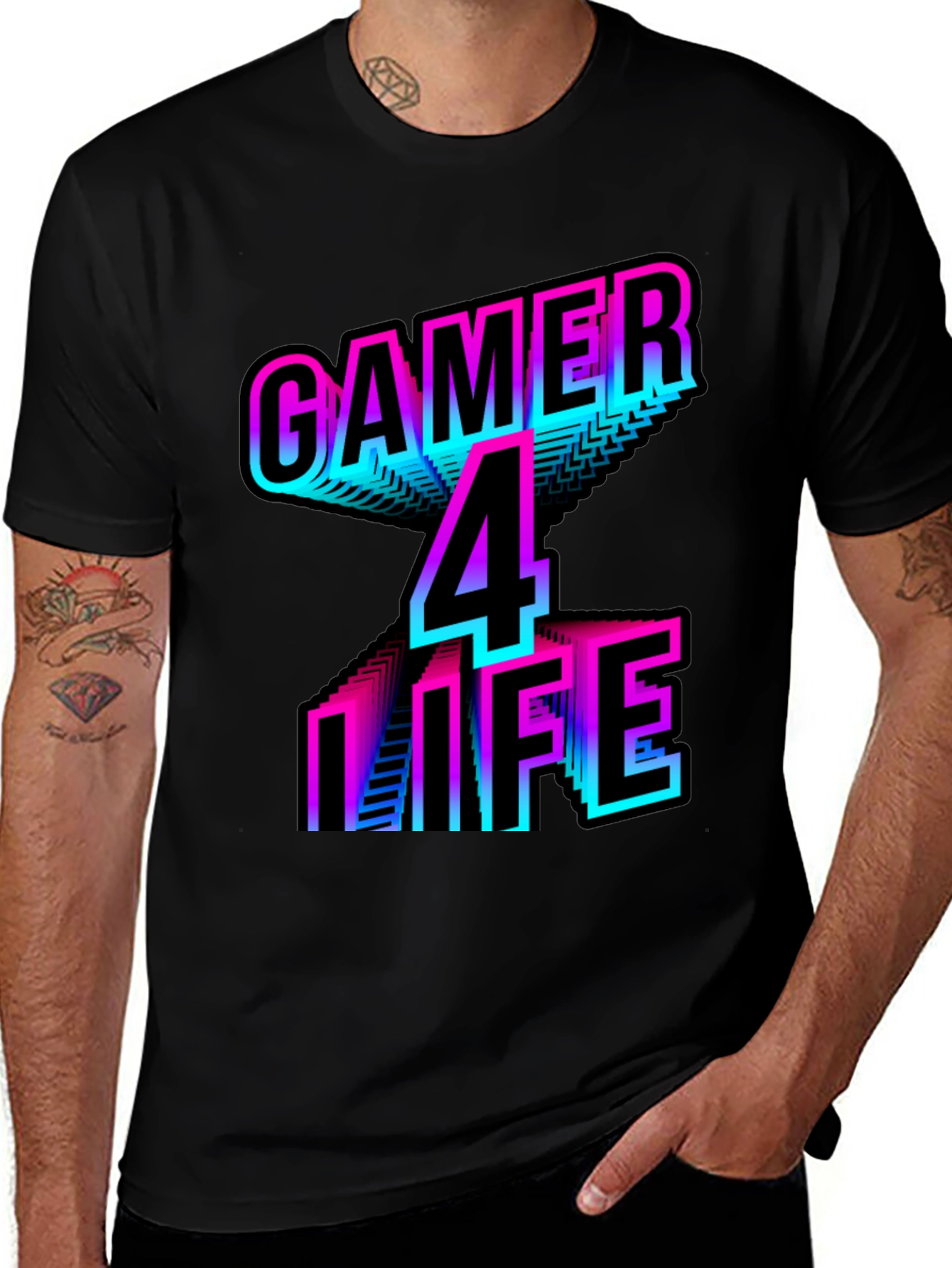 Variant 15 of Gamer 4 Life T-Shirt - Retro Style Gaming Apparel