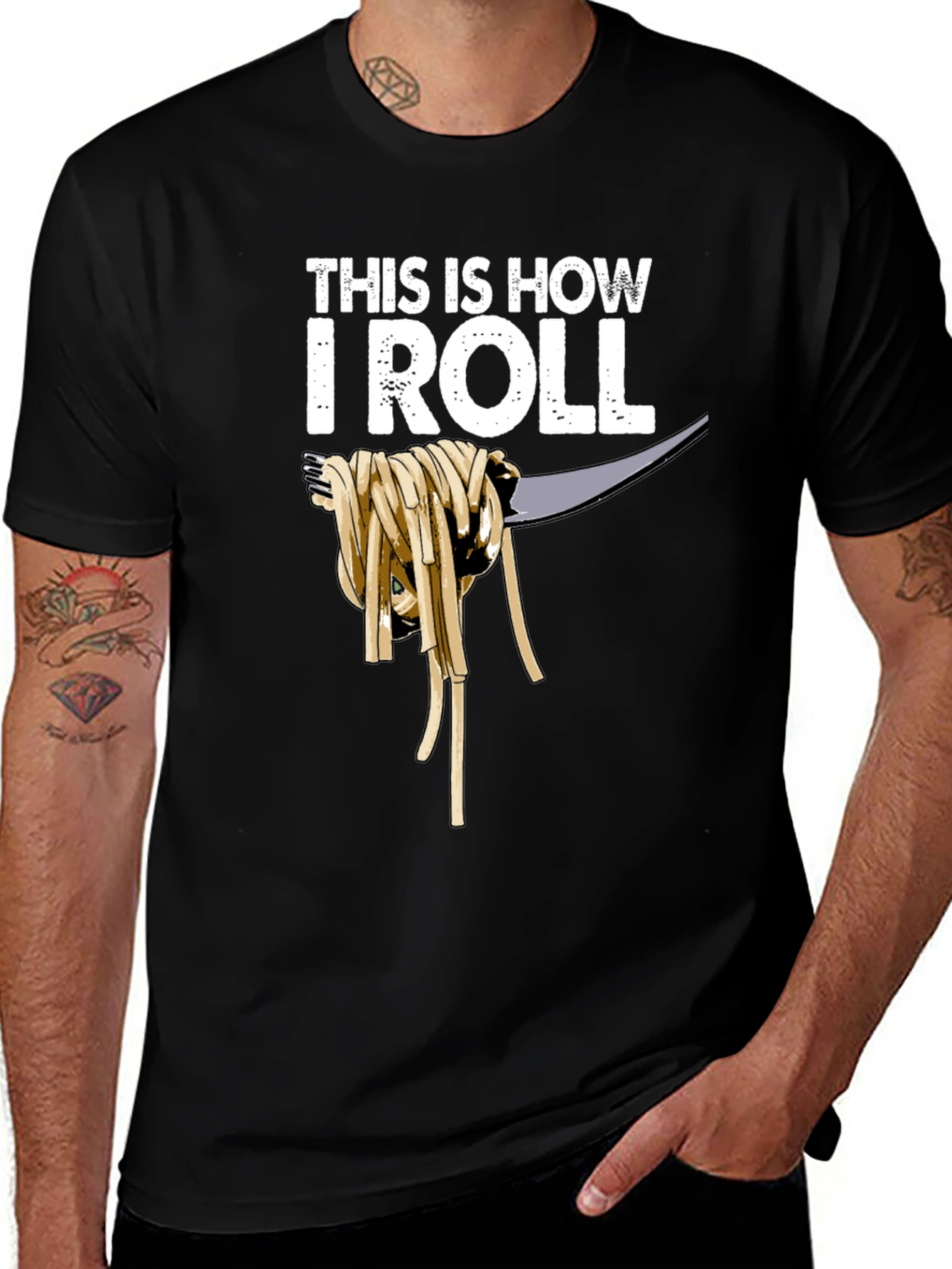 Variant 4 of This Is How I Roll Spaghetti T-Shirt - Funny Foodie Tee