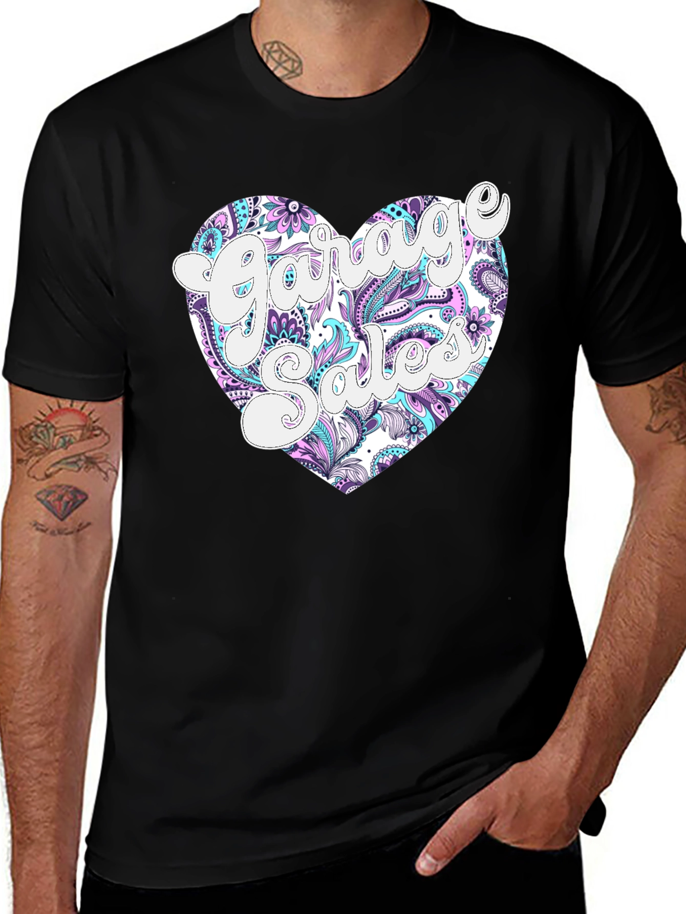 Variant 27 of Garage Sales Heart T-Shirt