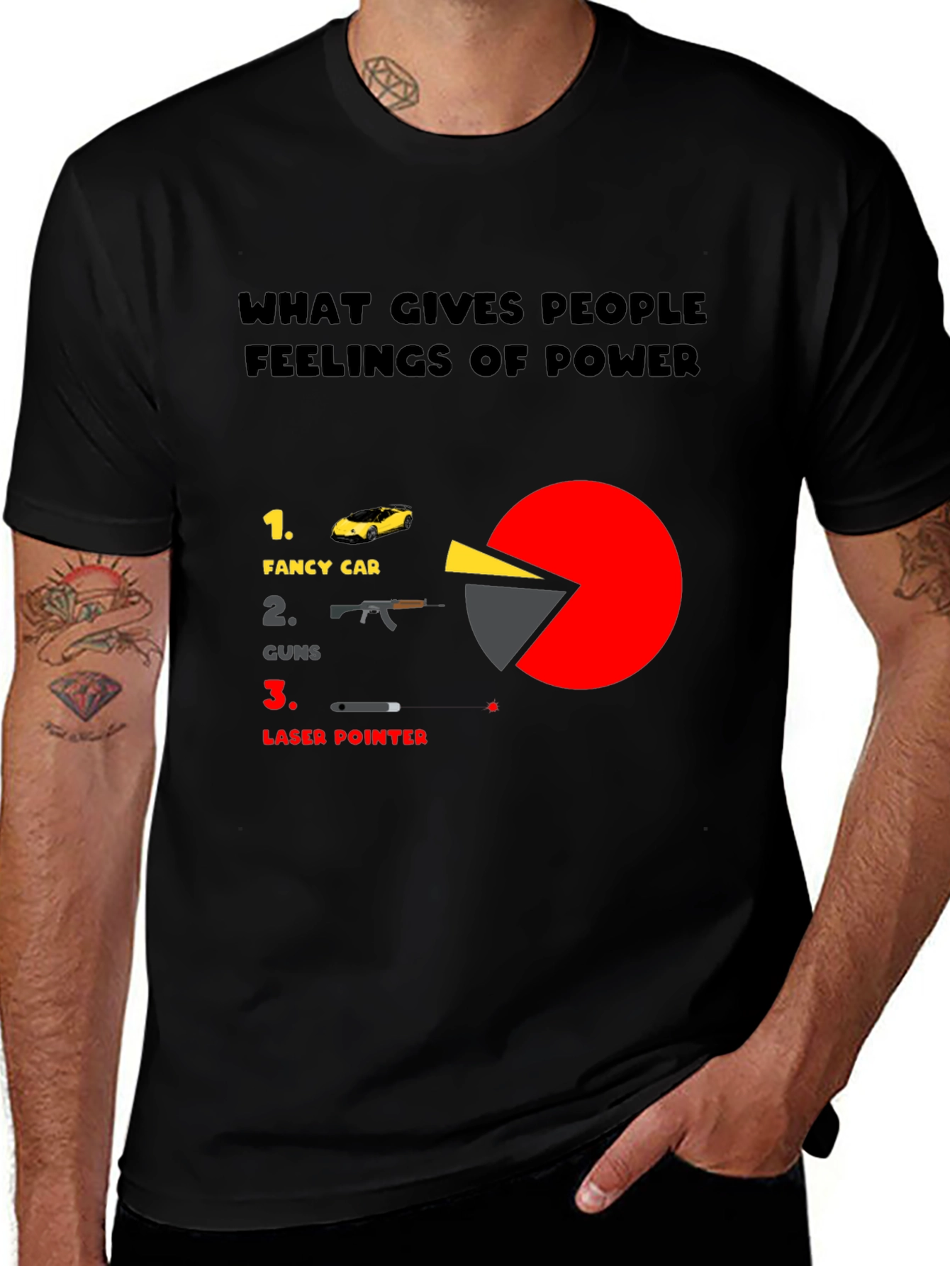 Variant 7 of Feelings of Power T-Shirt - Funny Graphic Tee