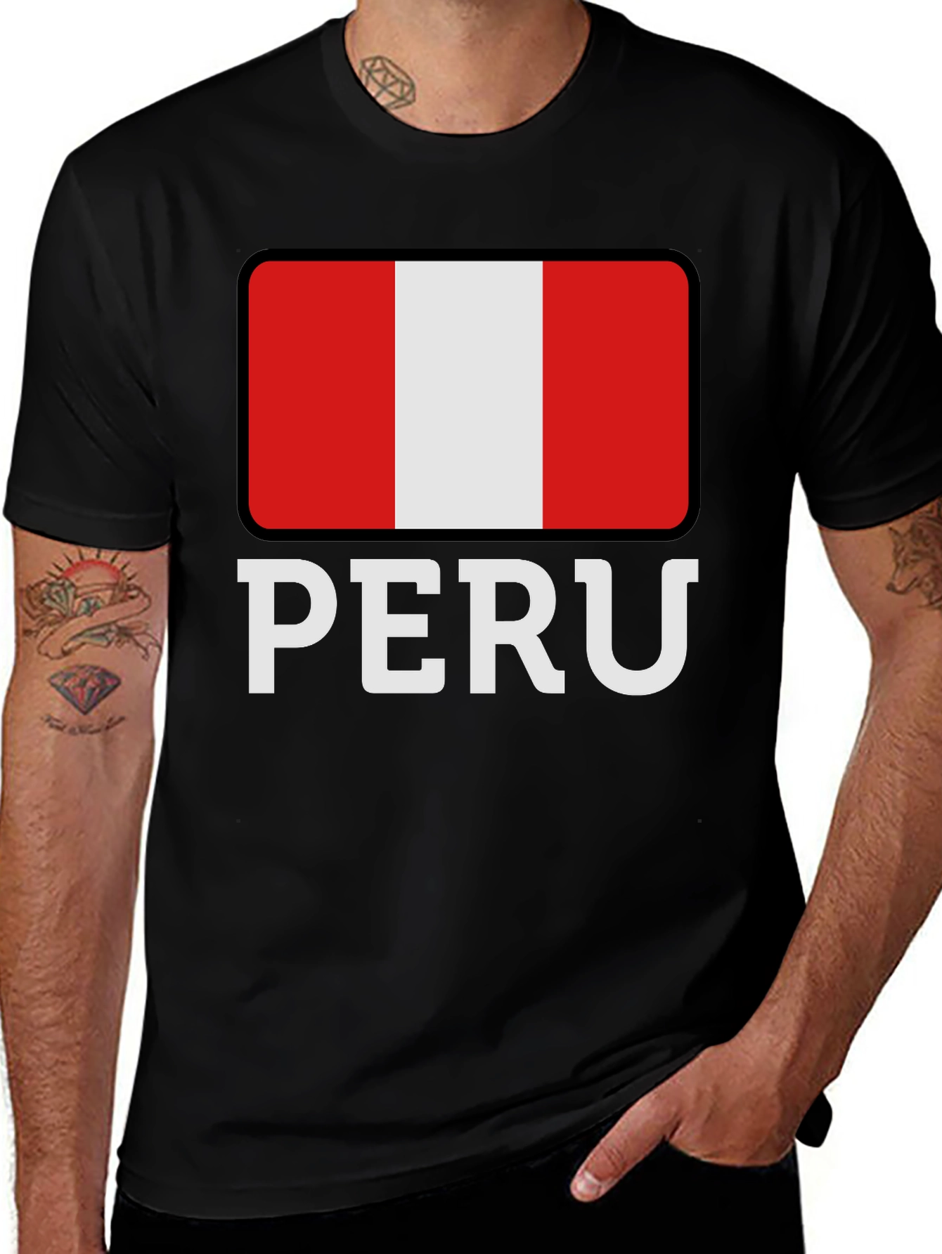 Peru Flag T-Shirt | Cool National Pride Tee