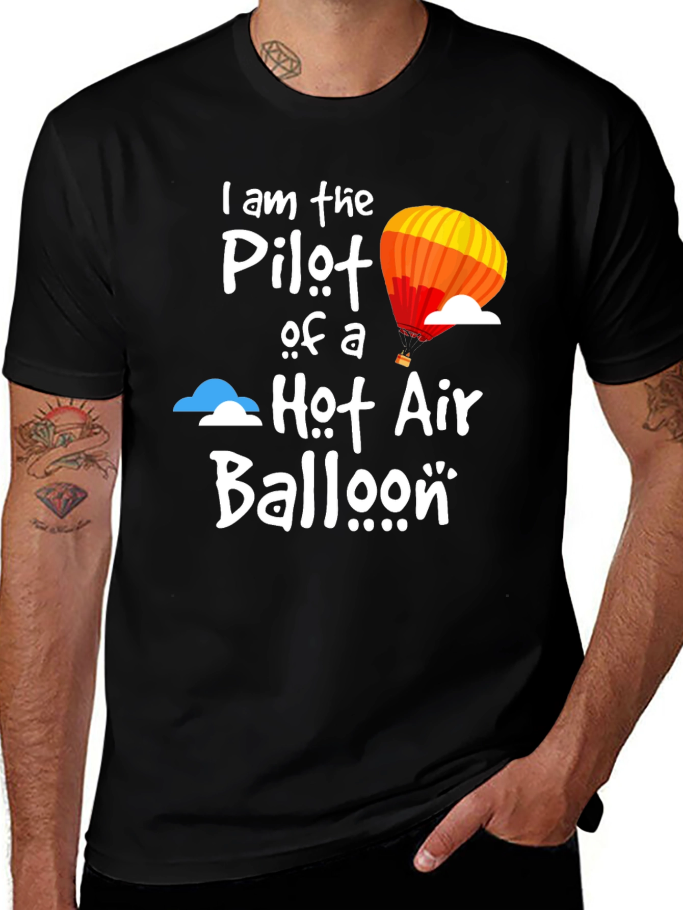 Variant 8 of Pilot of a Hot Air Balloon Graphic T-Shirt