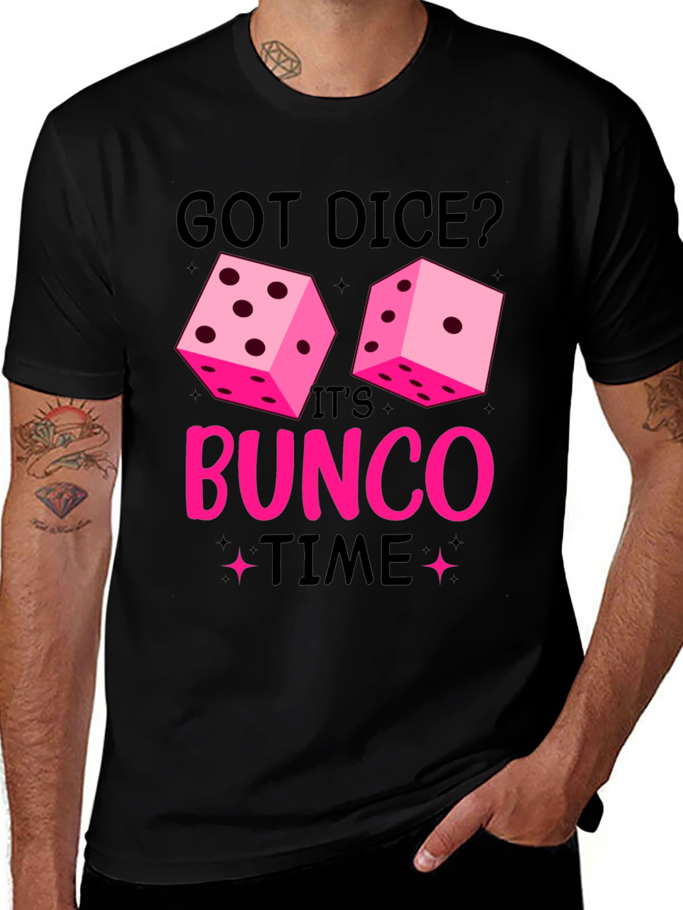 Variant 25 of Got Dice Bunco Time Black T-Shirt