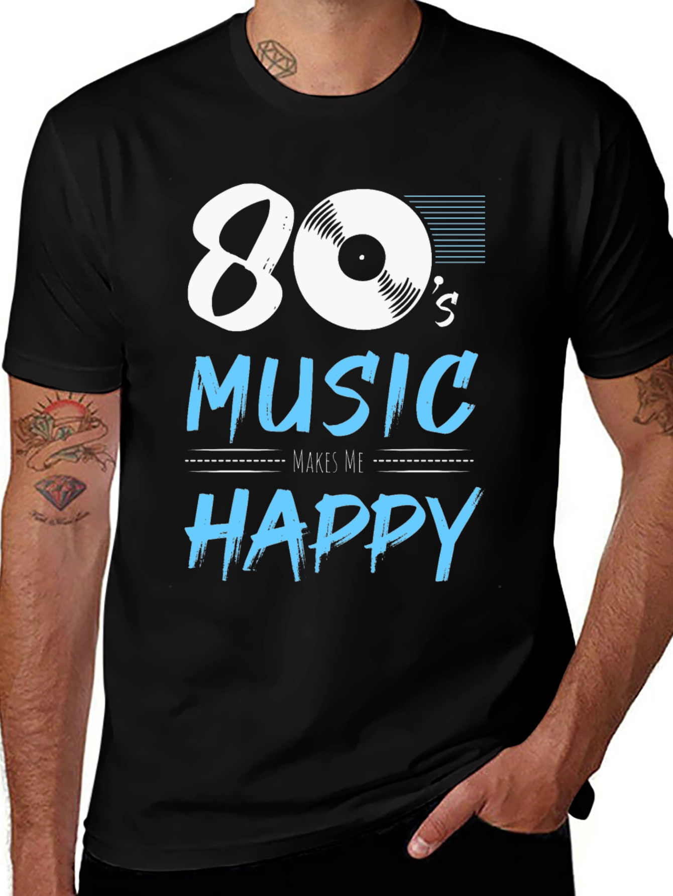 Variant 28 of 80's Music Makes Me Happy Tee