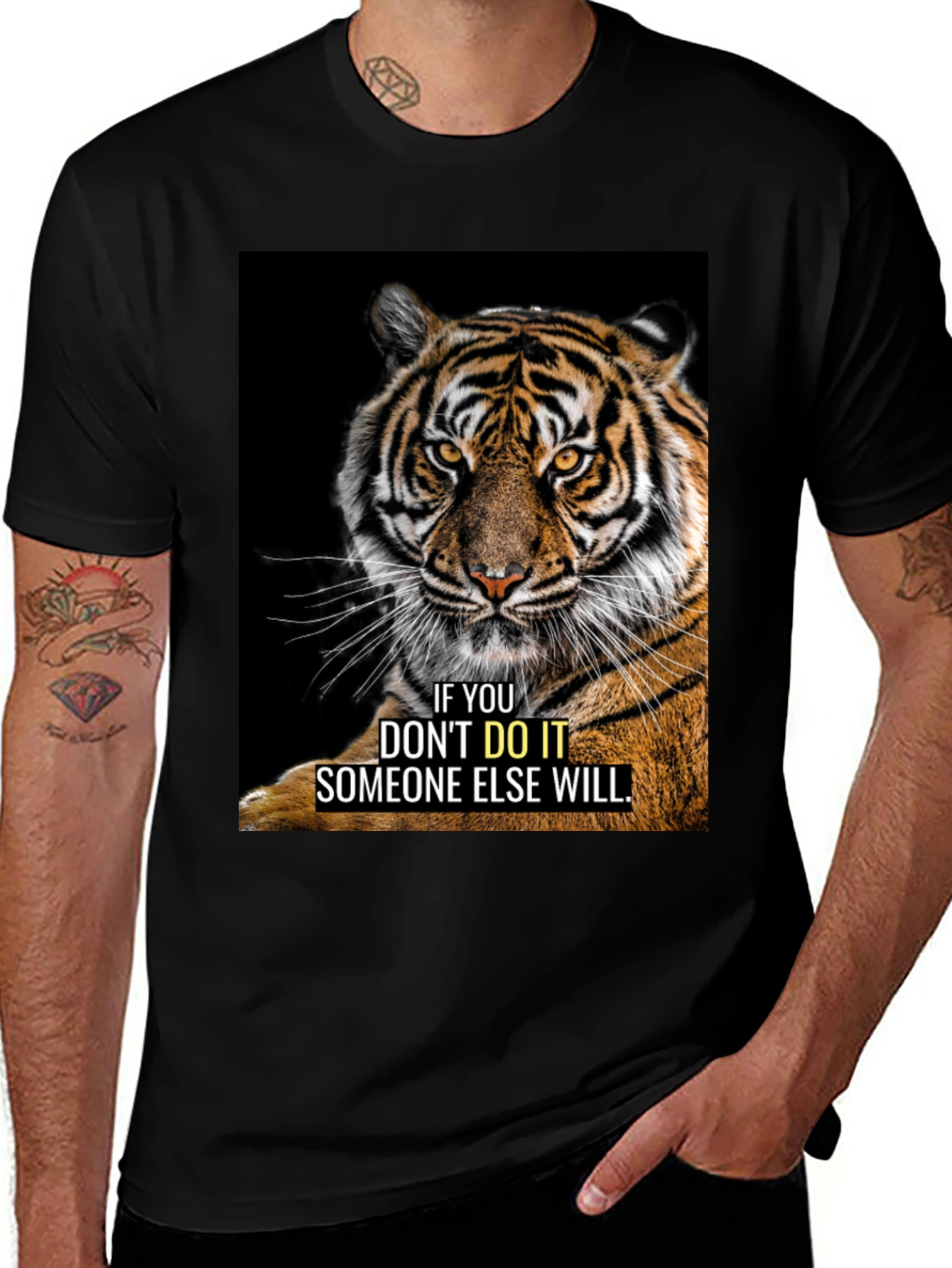 Variant 14 of Tiger Graphic Motivational T-Shirt