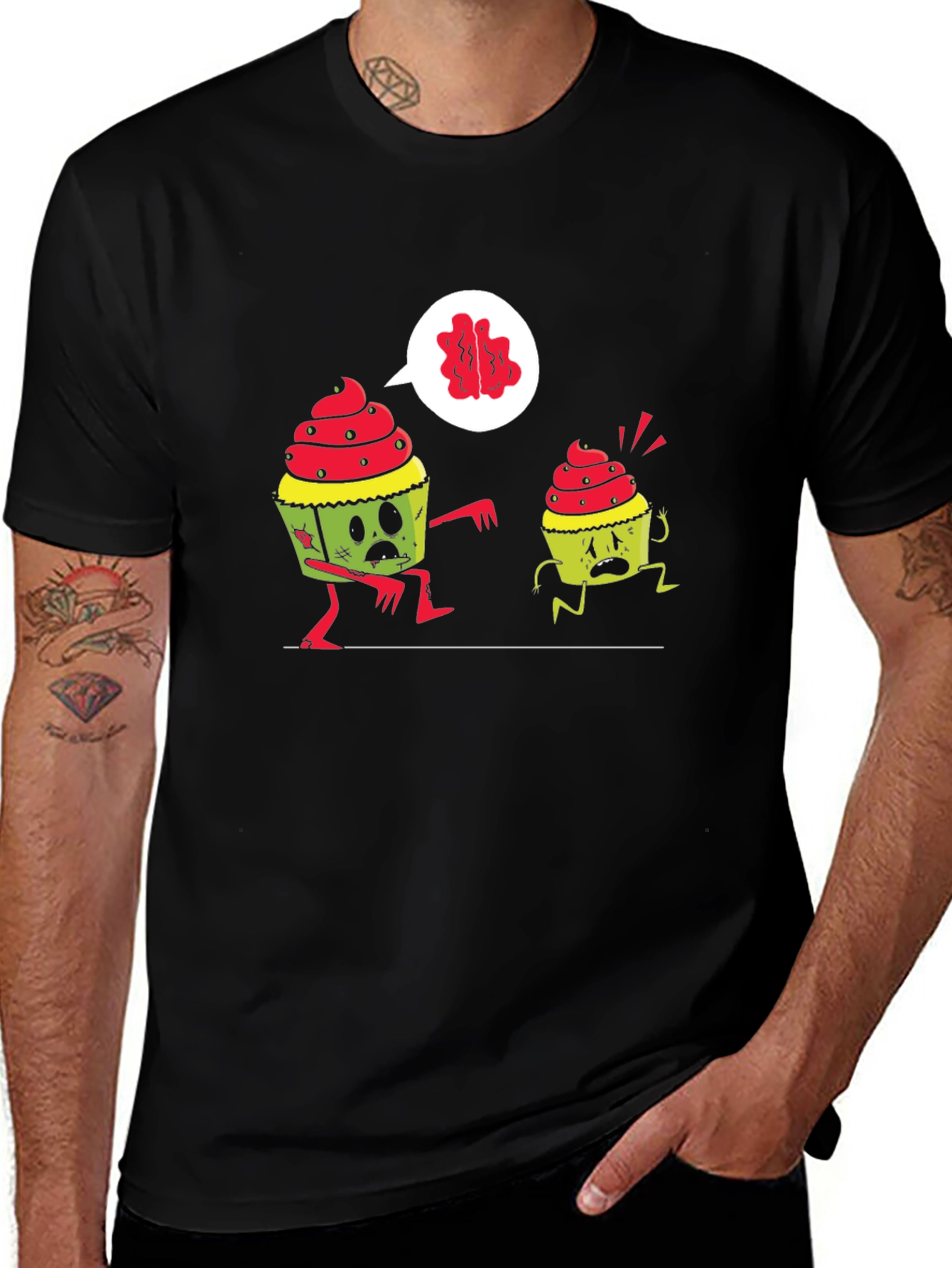 Variant 18 of Zombie Cupcake T-Shirt - Brains!