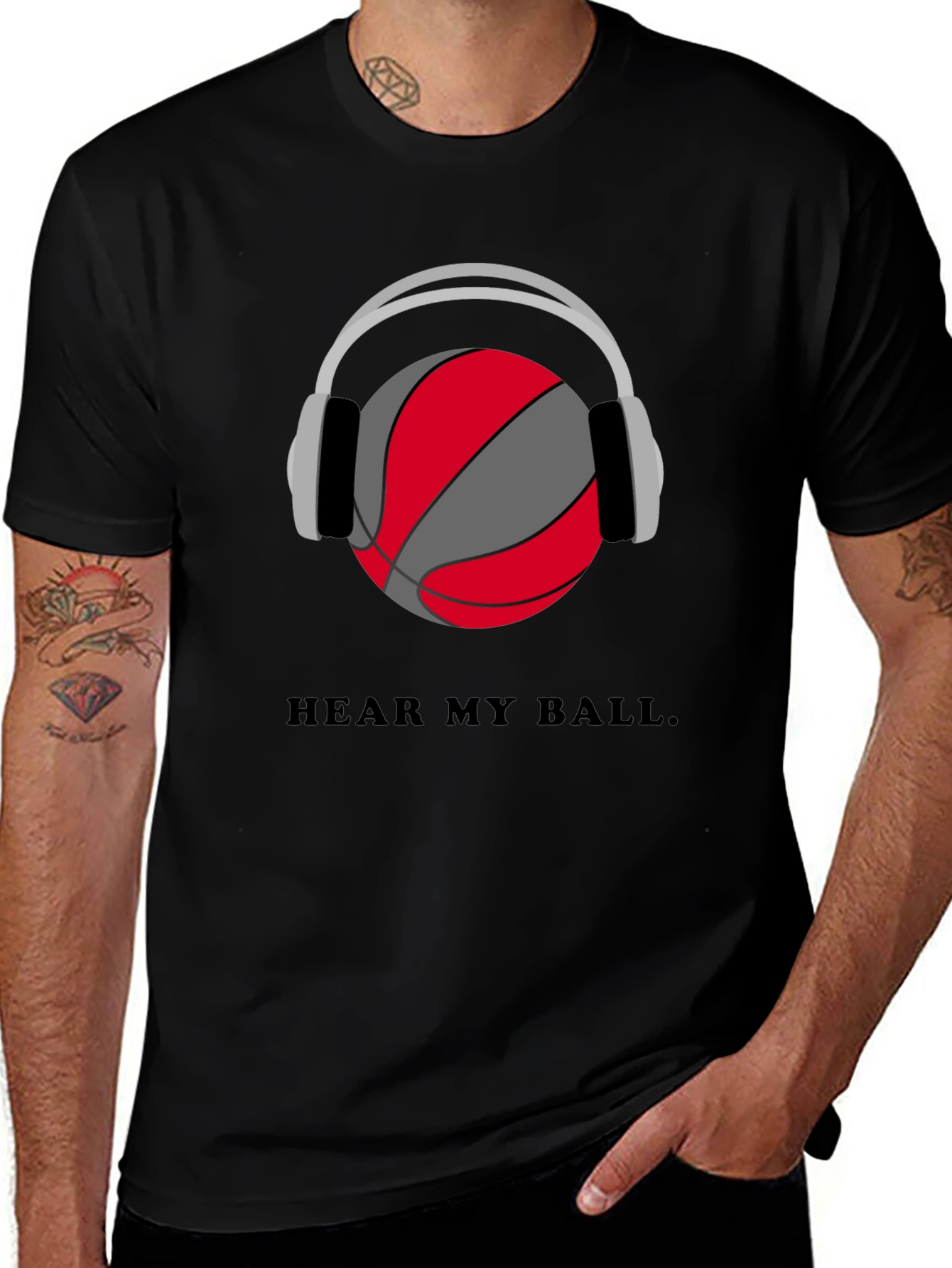 Variant 8 of Hear My Ball Graphic Tee - Basketball Lover