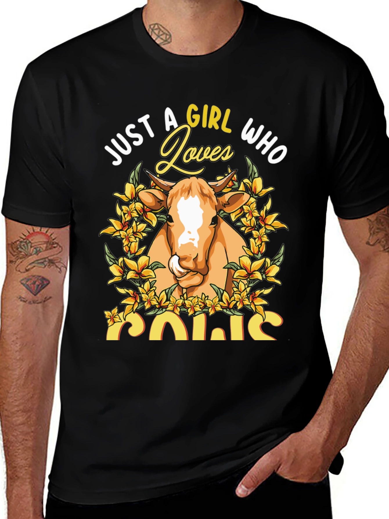 Variant 12 of Just a Girl Who Loves Cows T-Shirt