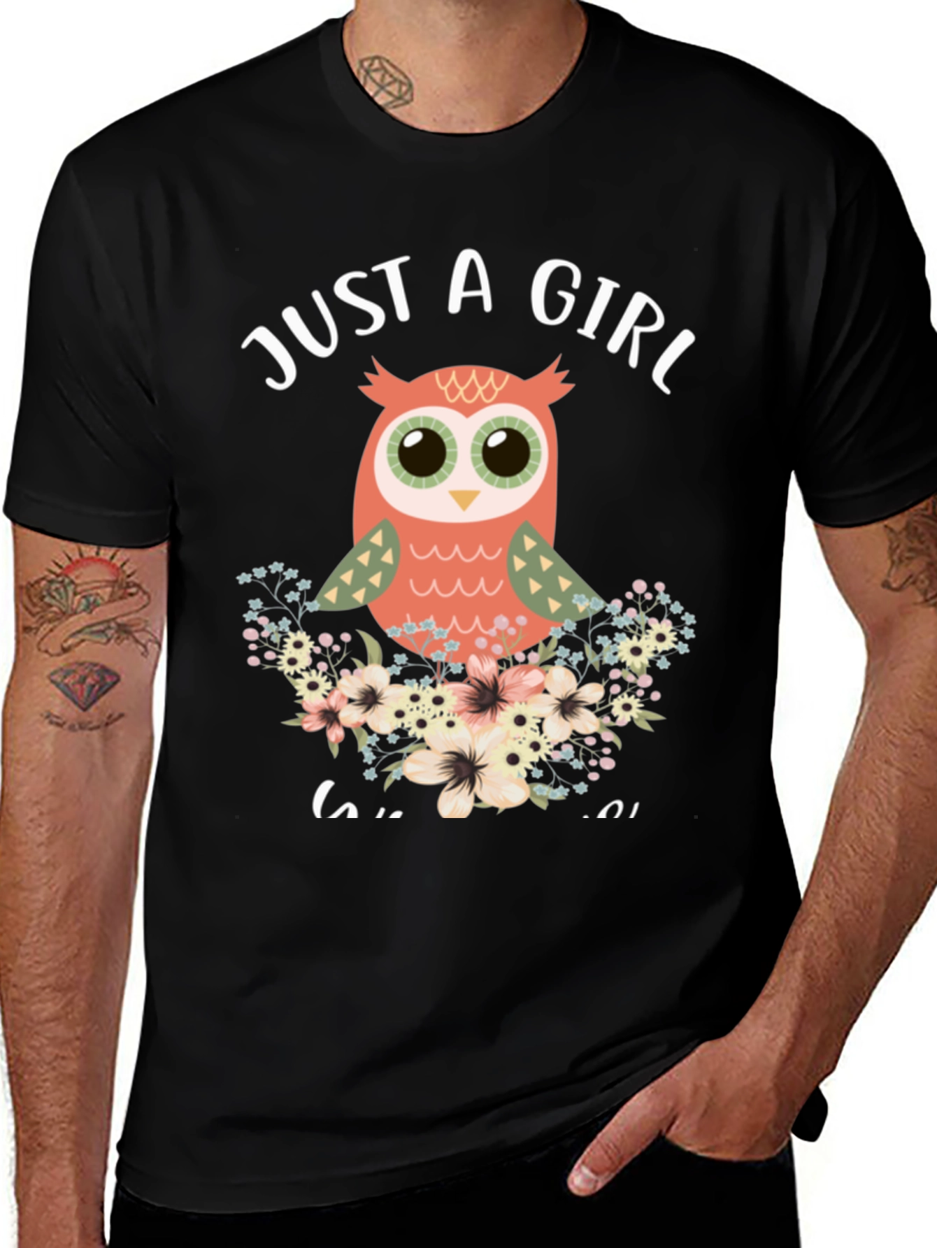 Variant 29 of Just a Girl Who Loves Owls Graphic T-Shirt