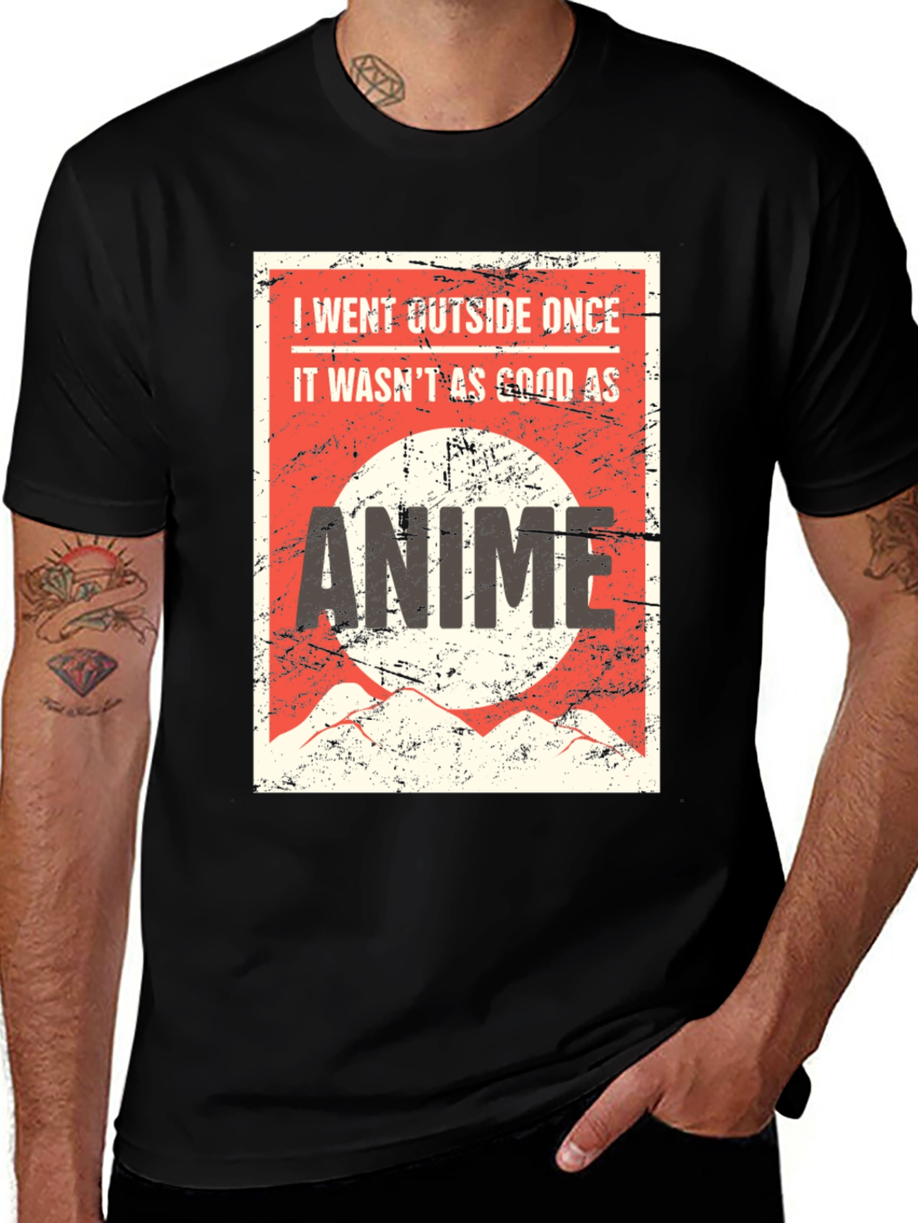 Variant 6 of Anime Lover Graphic Tee - I Went Outside Once T-Shirt