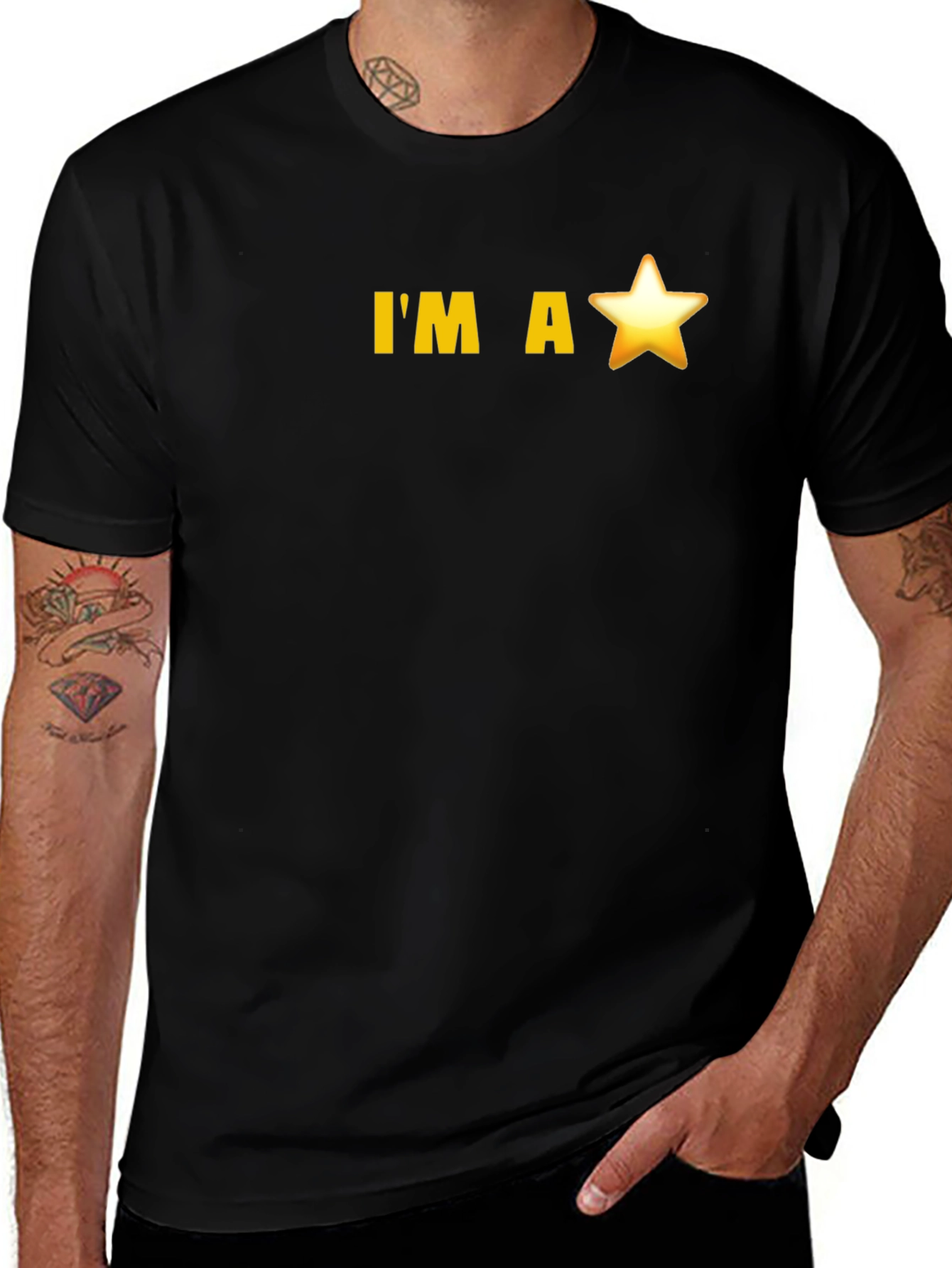 Variant 2 of I'm a Star Black Tee