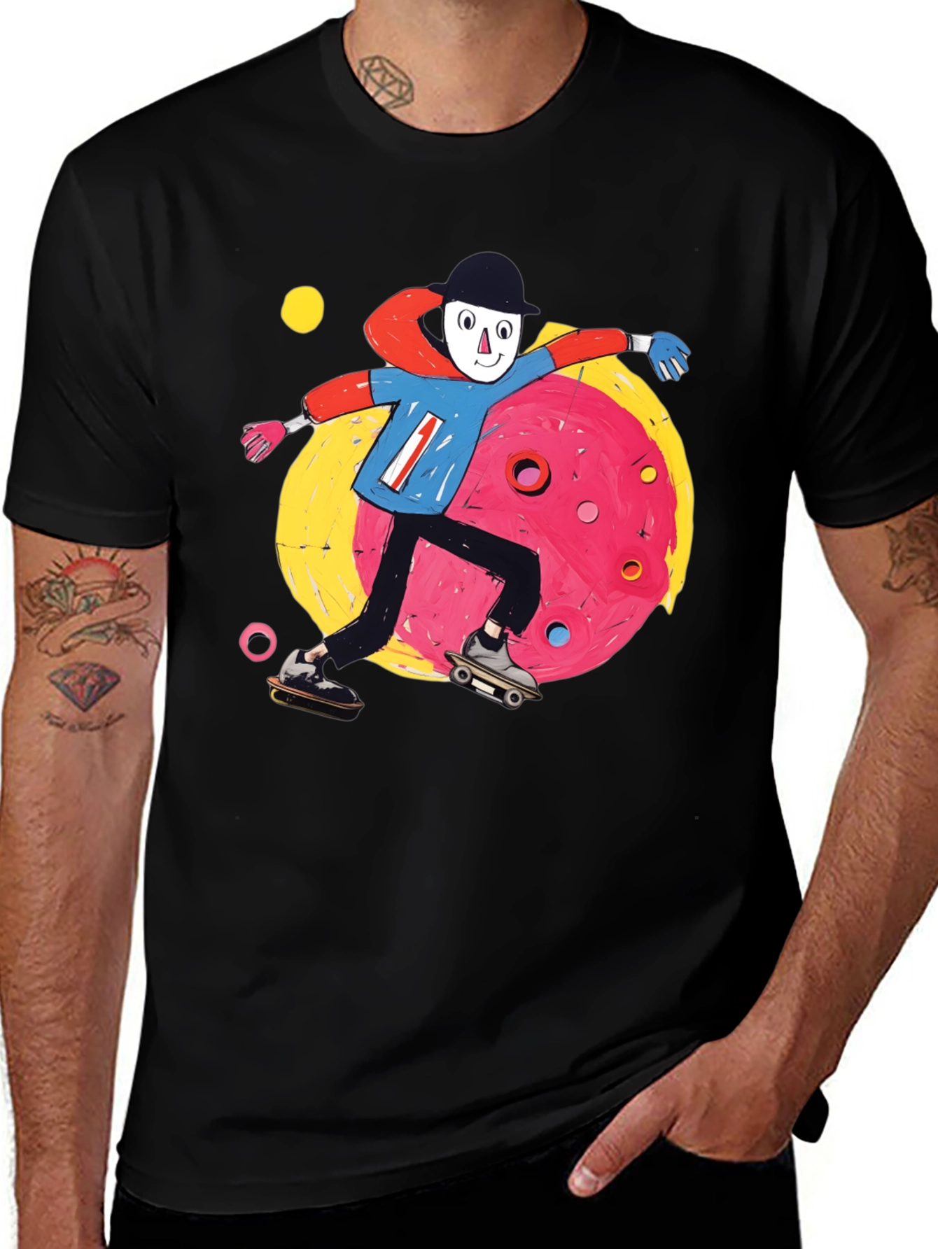 Variant 24 of Skater T-Shirt: Funky Cartoon Design