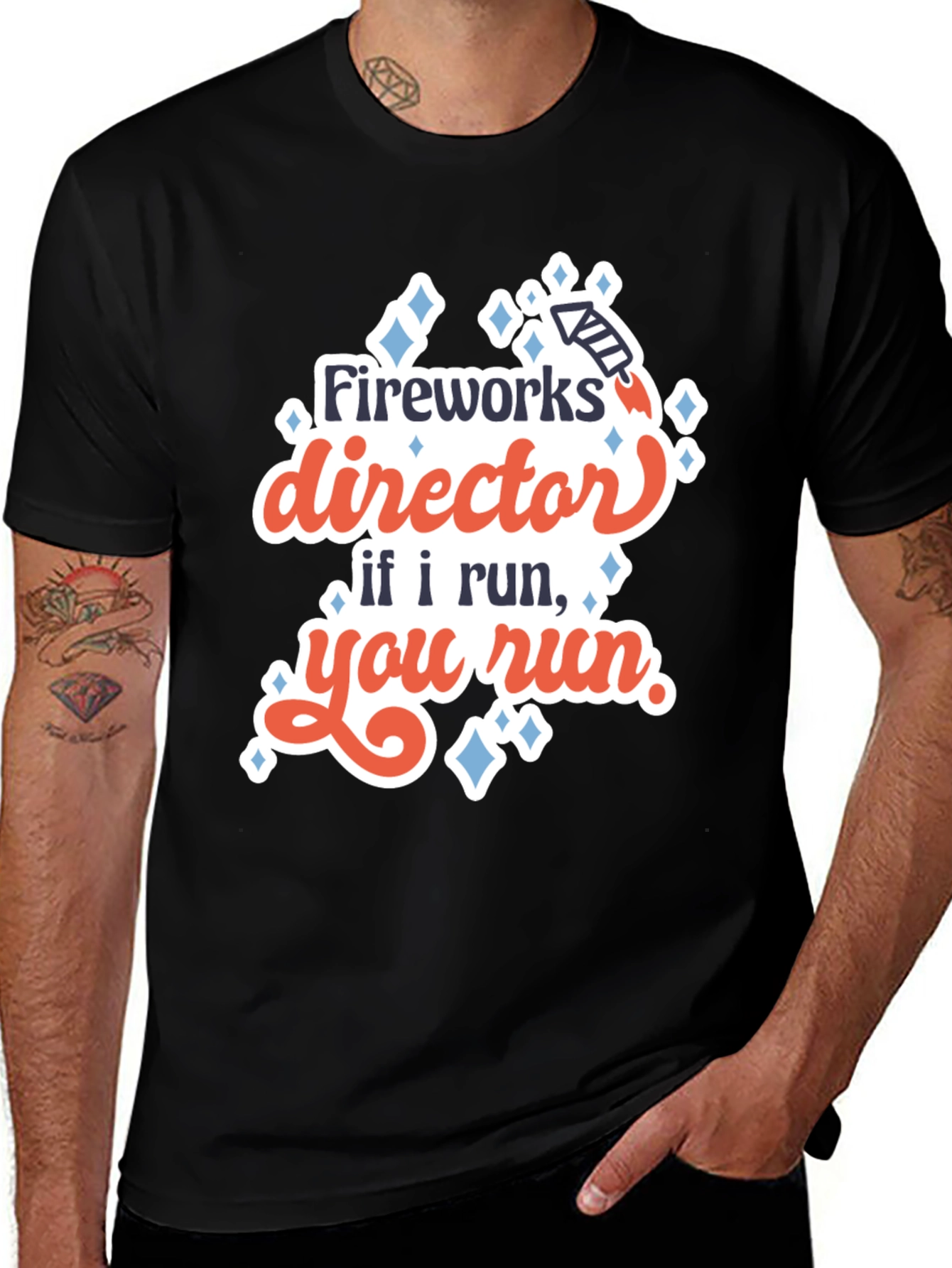 Fireworks Director Graphic Tee - Funny Holiday Shirt
