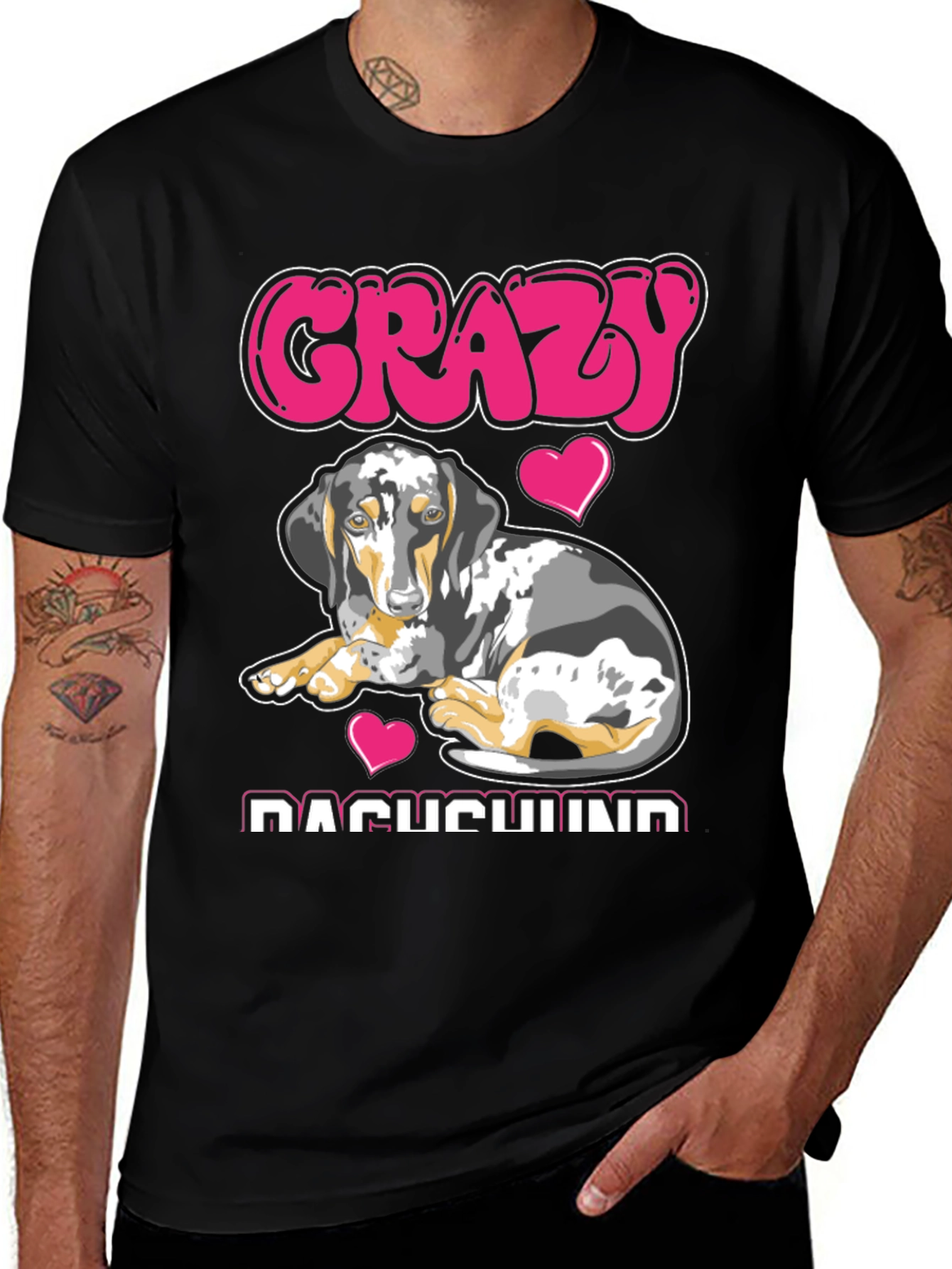 Variant 14 of Crazy Dachshund T-Shirt