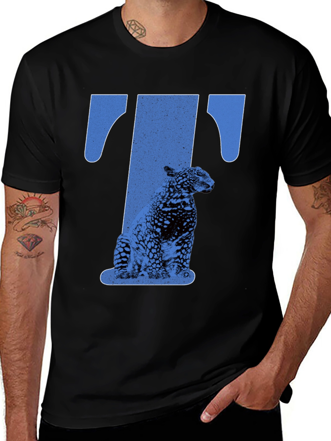 Variant 18 of Jaguar 'T' Graphic Tee - Stylish Men's Black T-Shirt