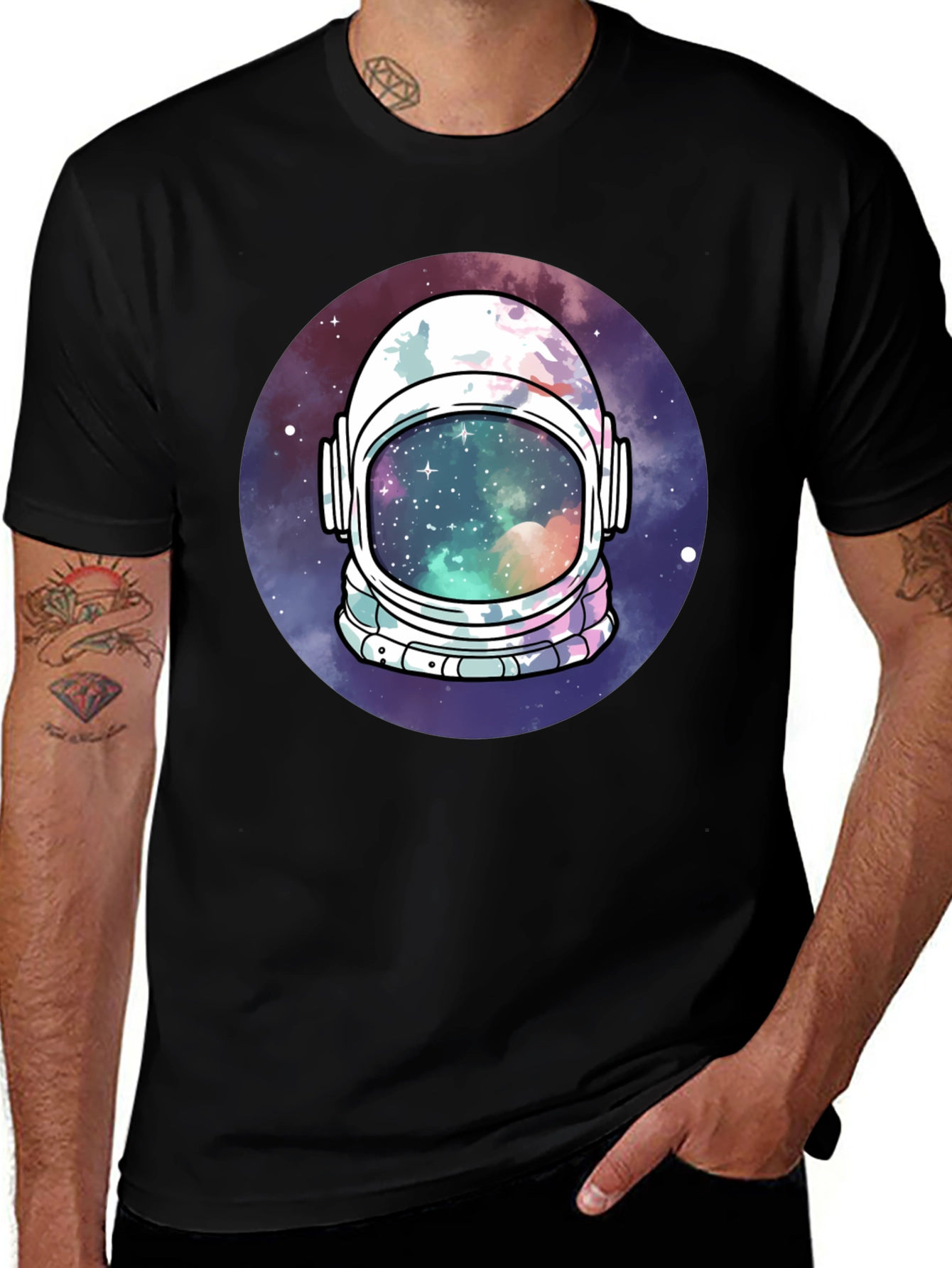 Variant 5 of Astronaut Helmet Space T-Shirt