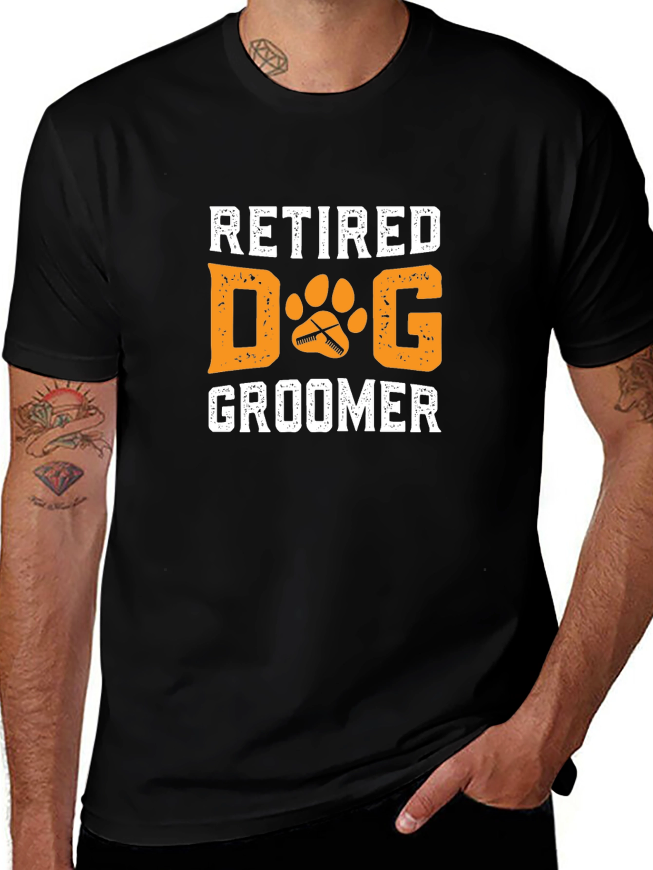 Variant 19 of Retired Dog Groomer T-Shirt - Novelty Graphic Tee
