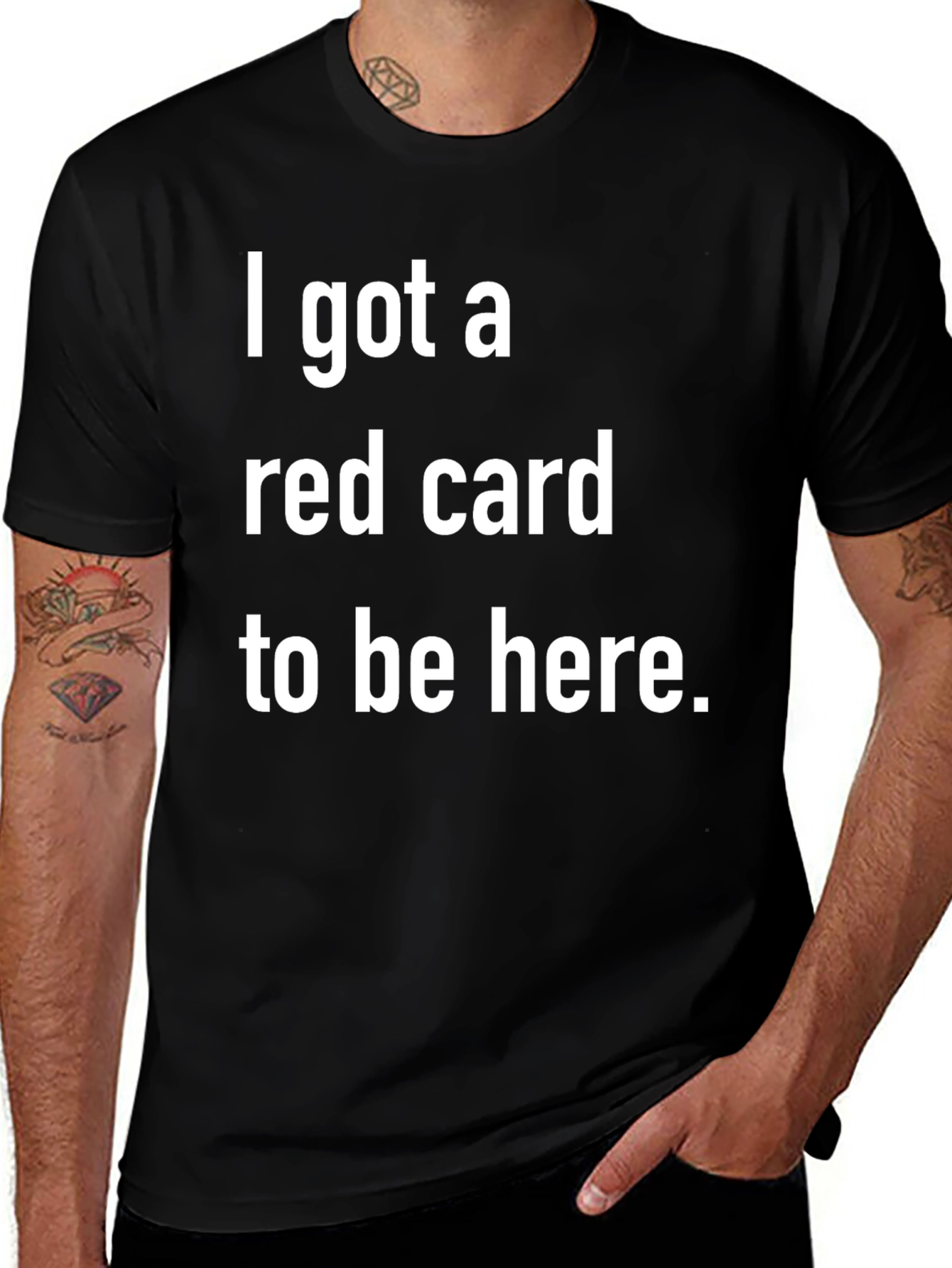 Funny Red Card Graphic T-Shirt