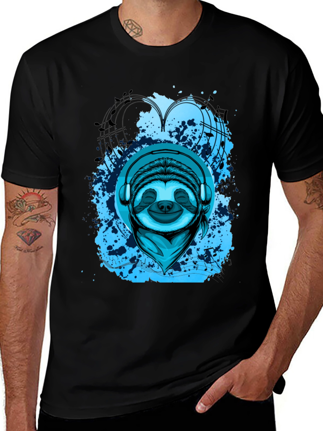 Variant 21 of Sloth DJ Graphic Tee - Cool Music Lover Shirt