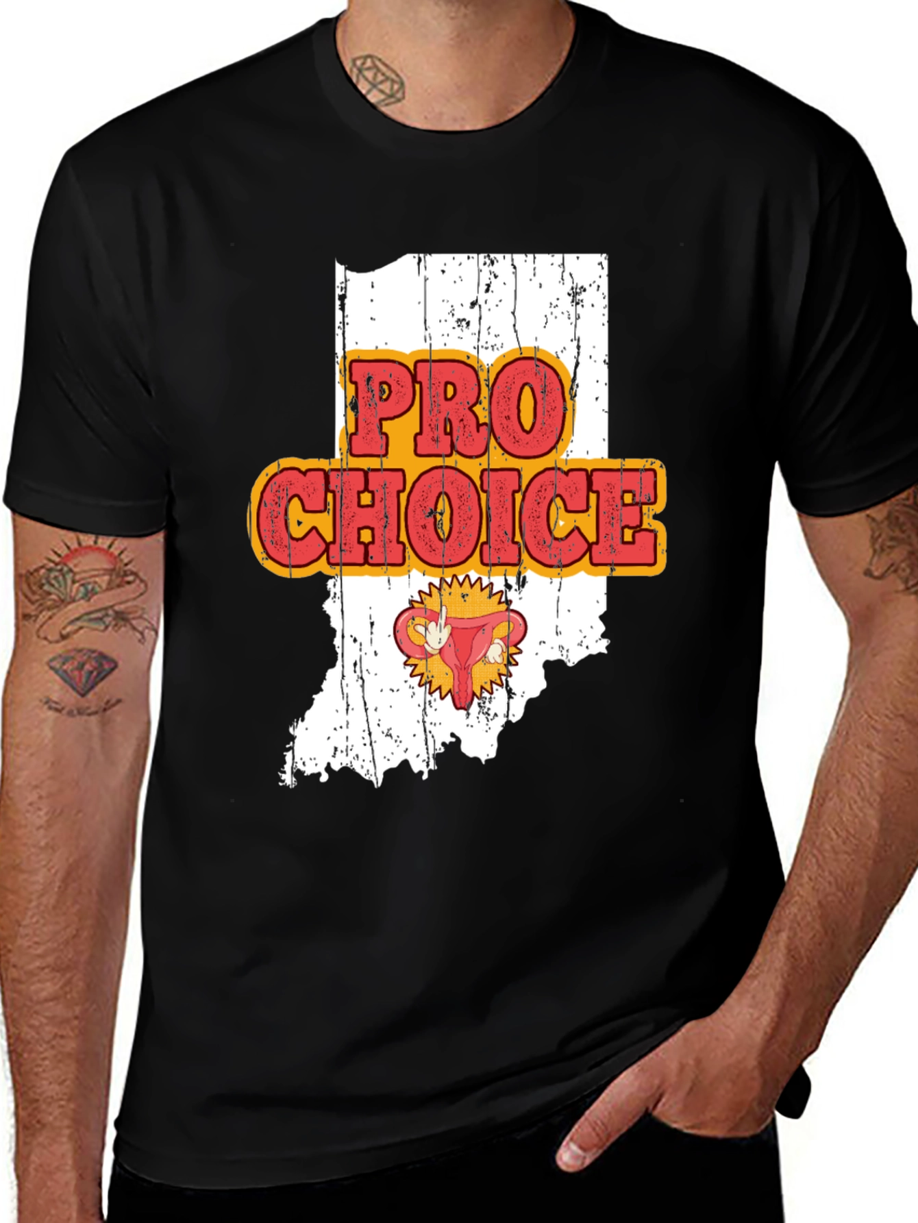 Variant 24 of Pro Choice Indiana Women's Rights Graphic Tee
