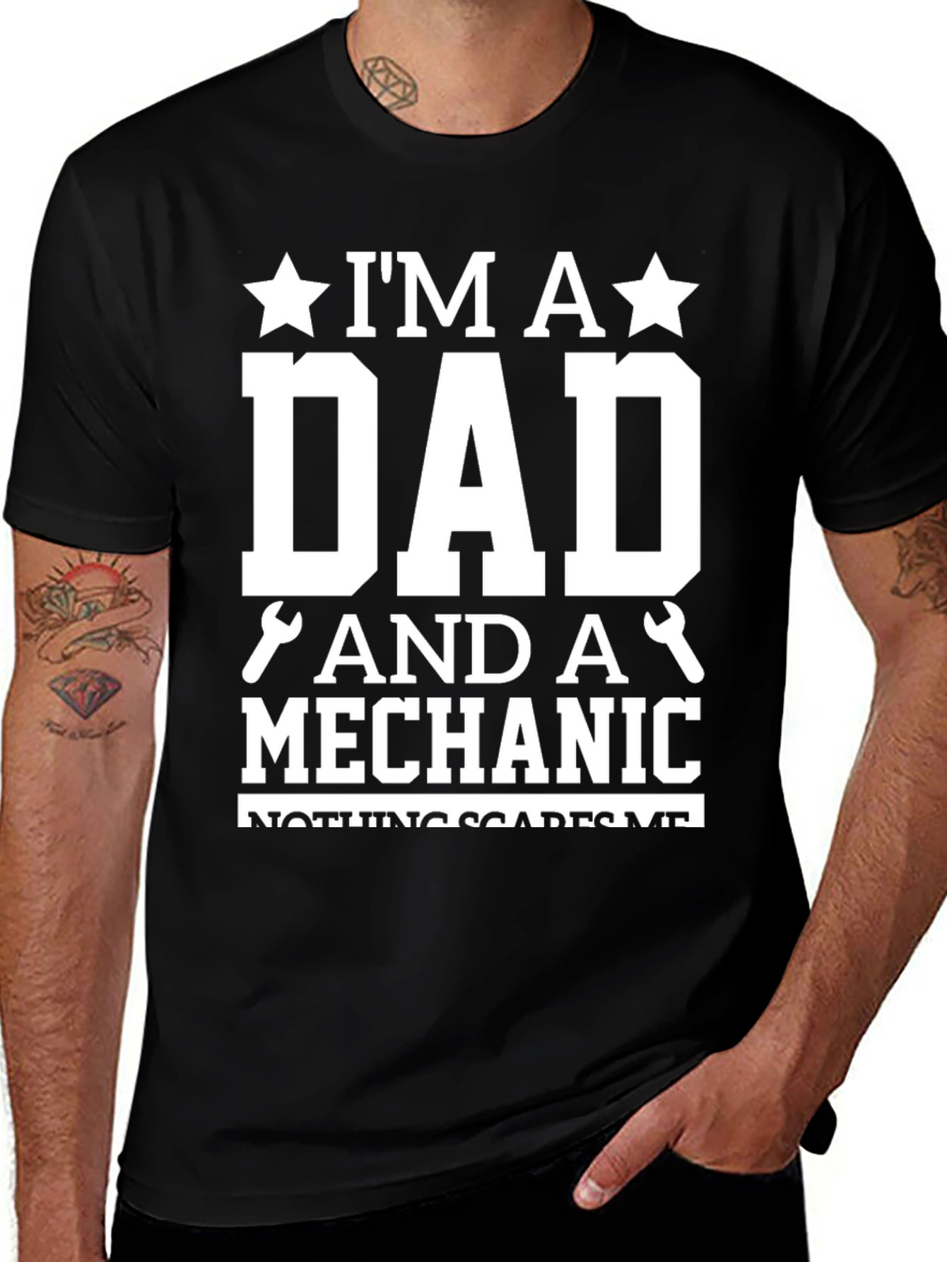 Variant 15 of Dad Mechanic Graphic Tee - Perfect Gift!