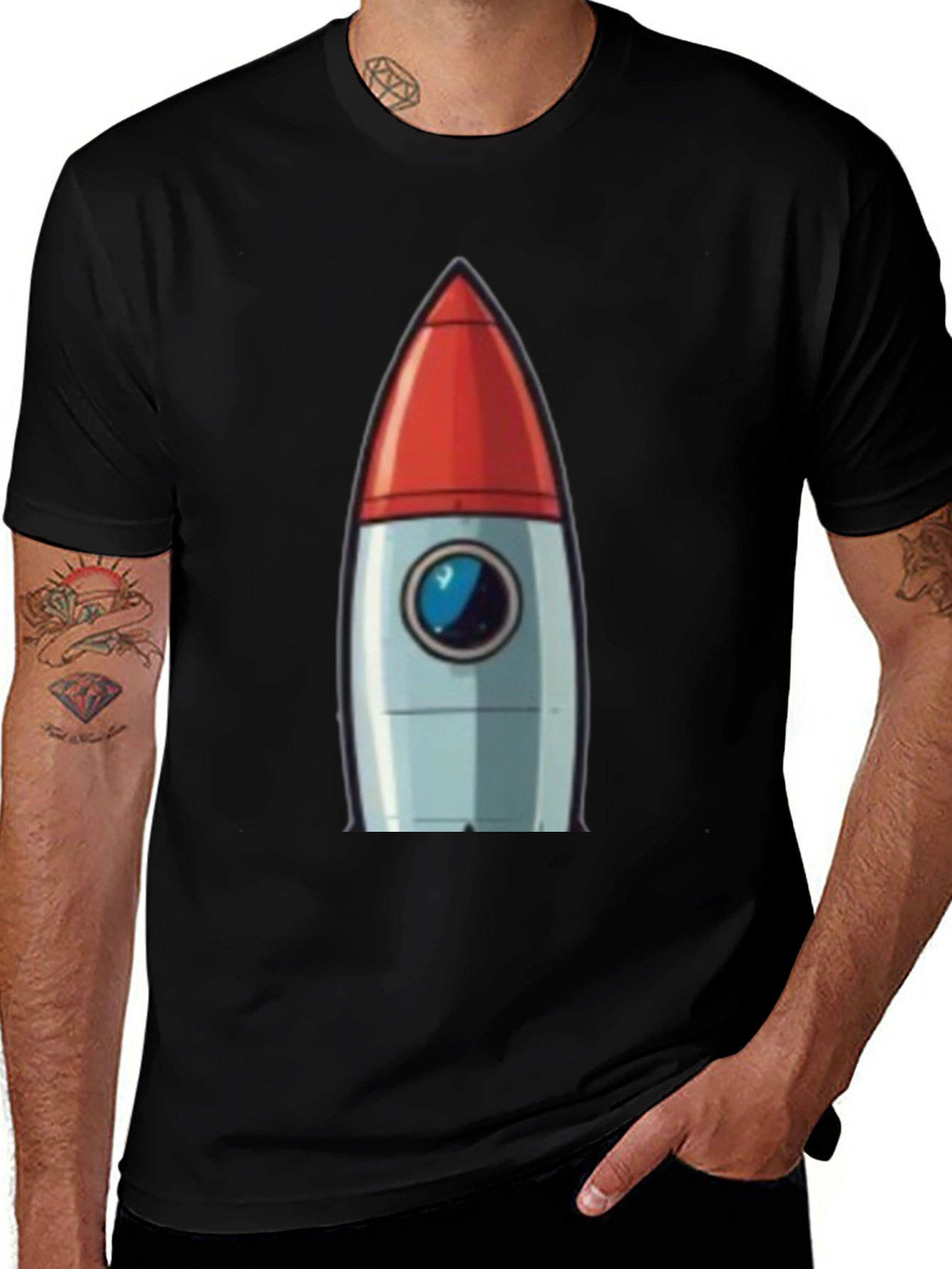 Variant 17 of Retro Rocket T-Shirt - Blast Off in Style!
