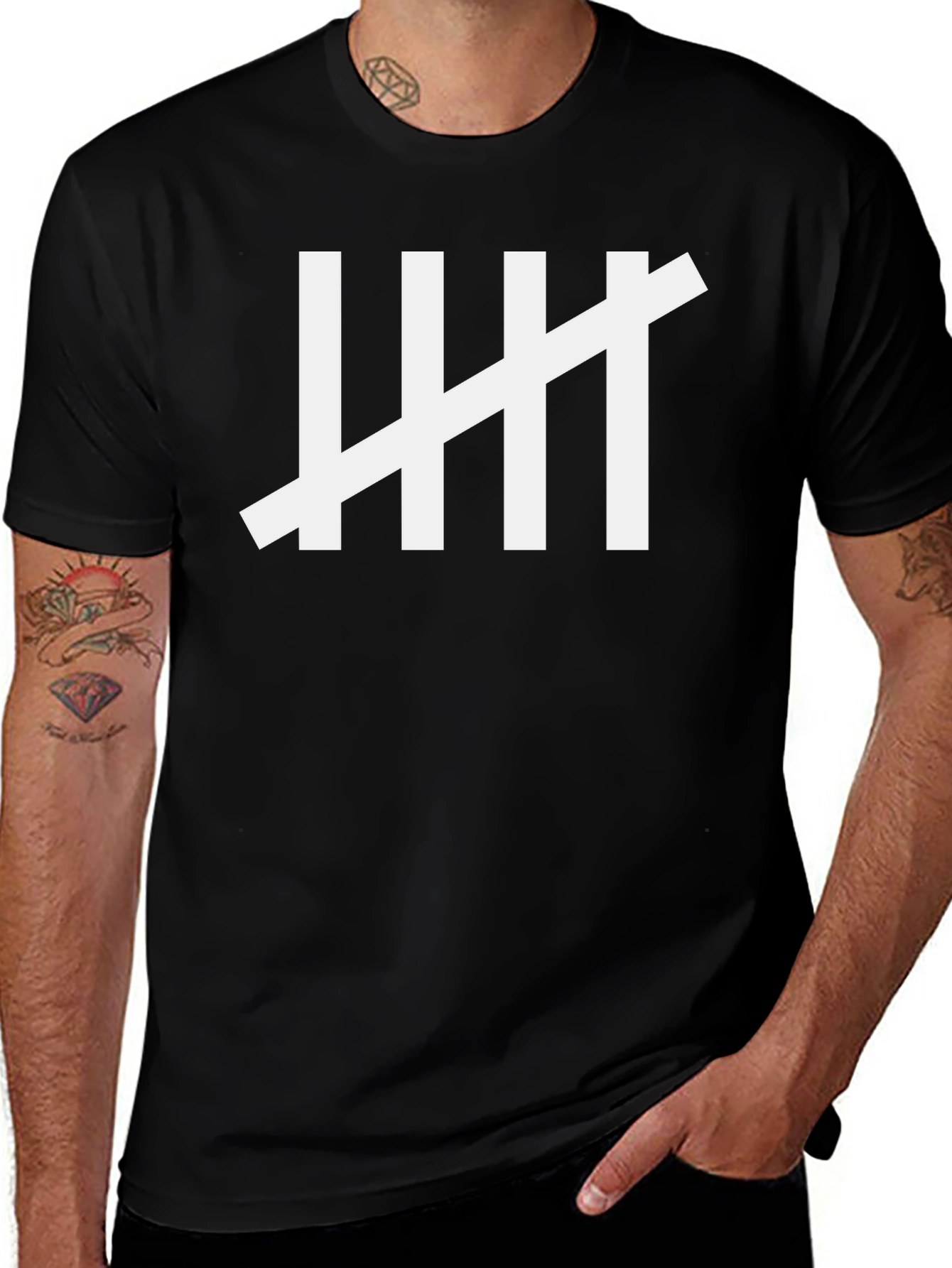 Variant 27 of Tally Mark Tee - Minimalist Graphic T-Shirt