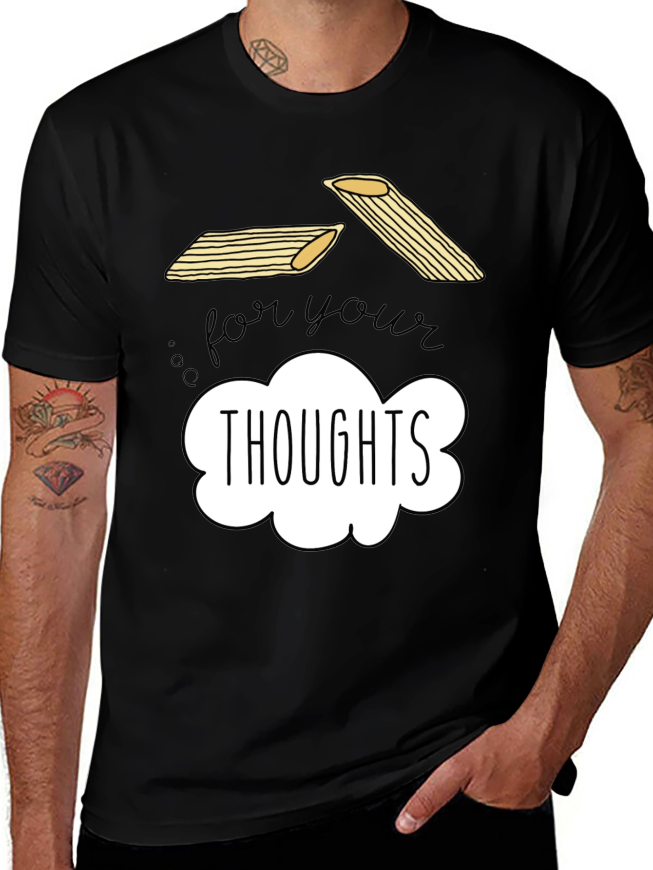 Variant 25 of Pasta for Your Thoughts Graphic Tee