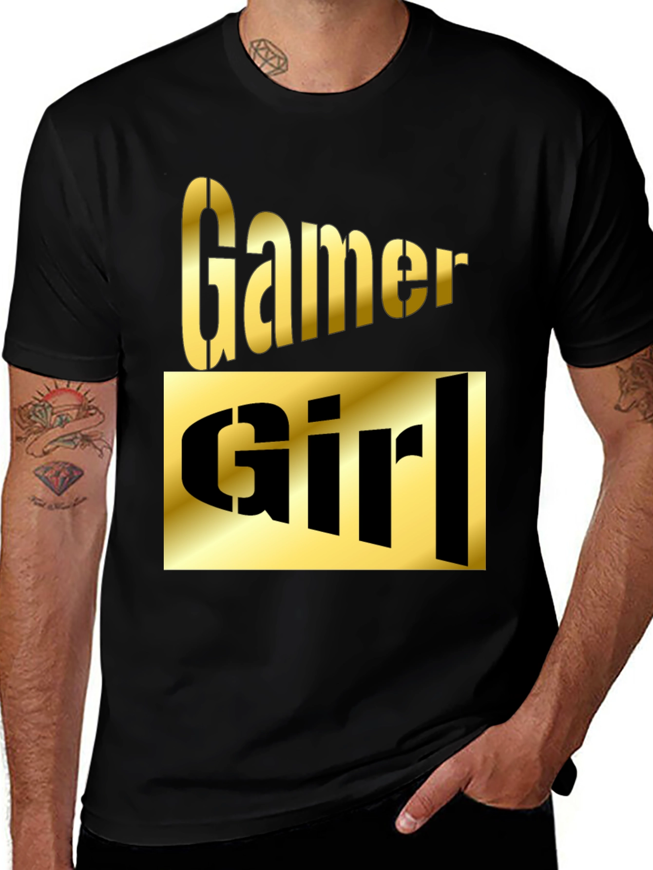 Variant 13 of Gamer Girl Graphic T-Shirt - Black