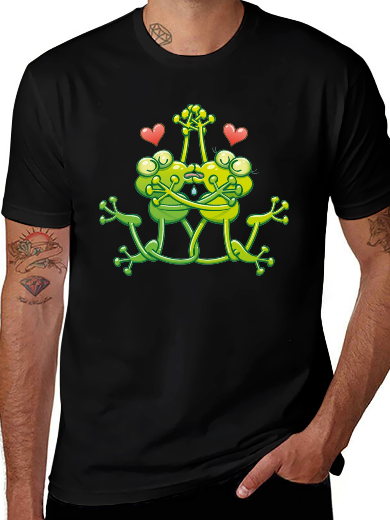 Variant 7 of Frog Love T-Shirt - Cute Cartoon Tee