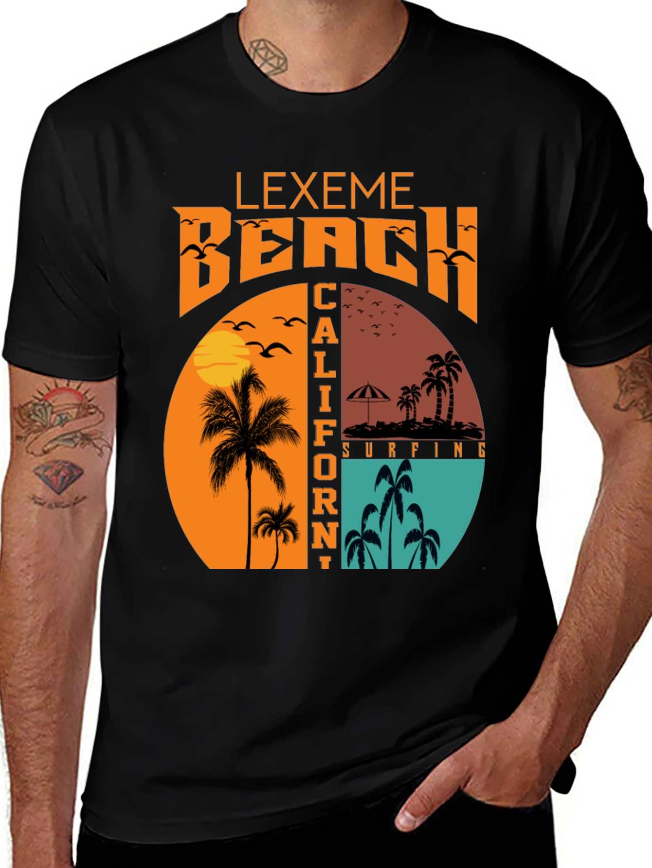 Variant 12 of Lexeme Beach California Graphic T-Shirt