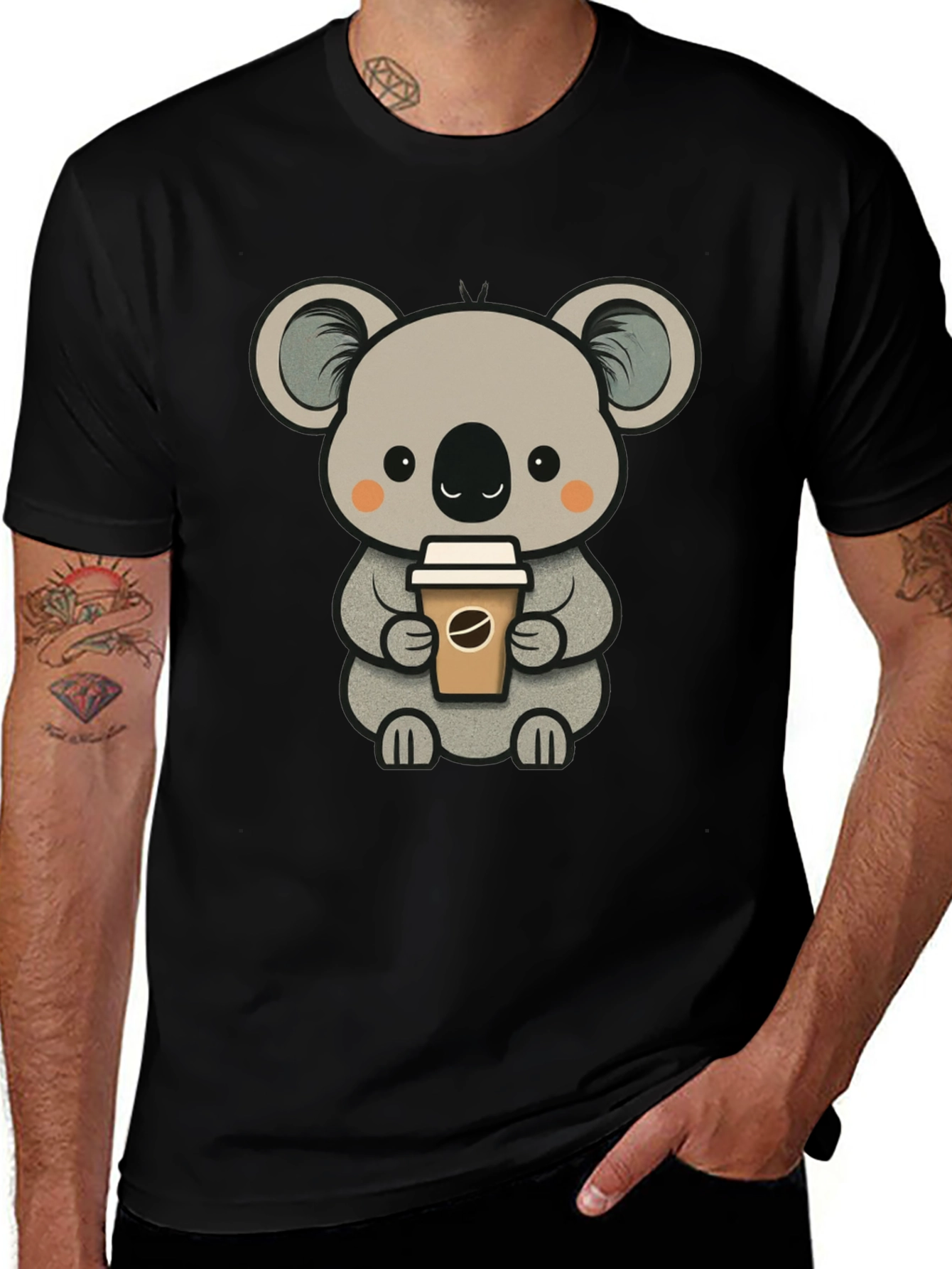 Variant 21 of Cute Koala Coffee Lover Graphic Tee