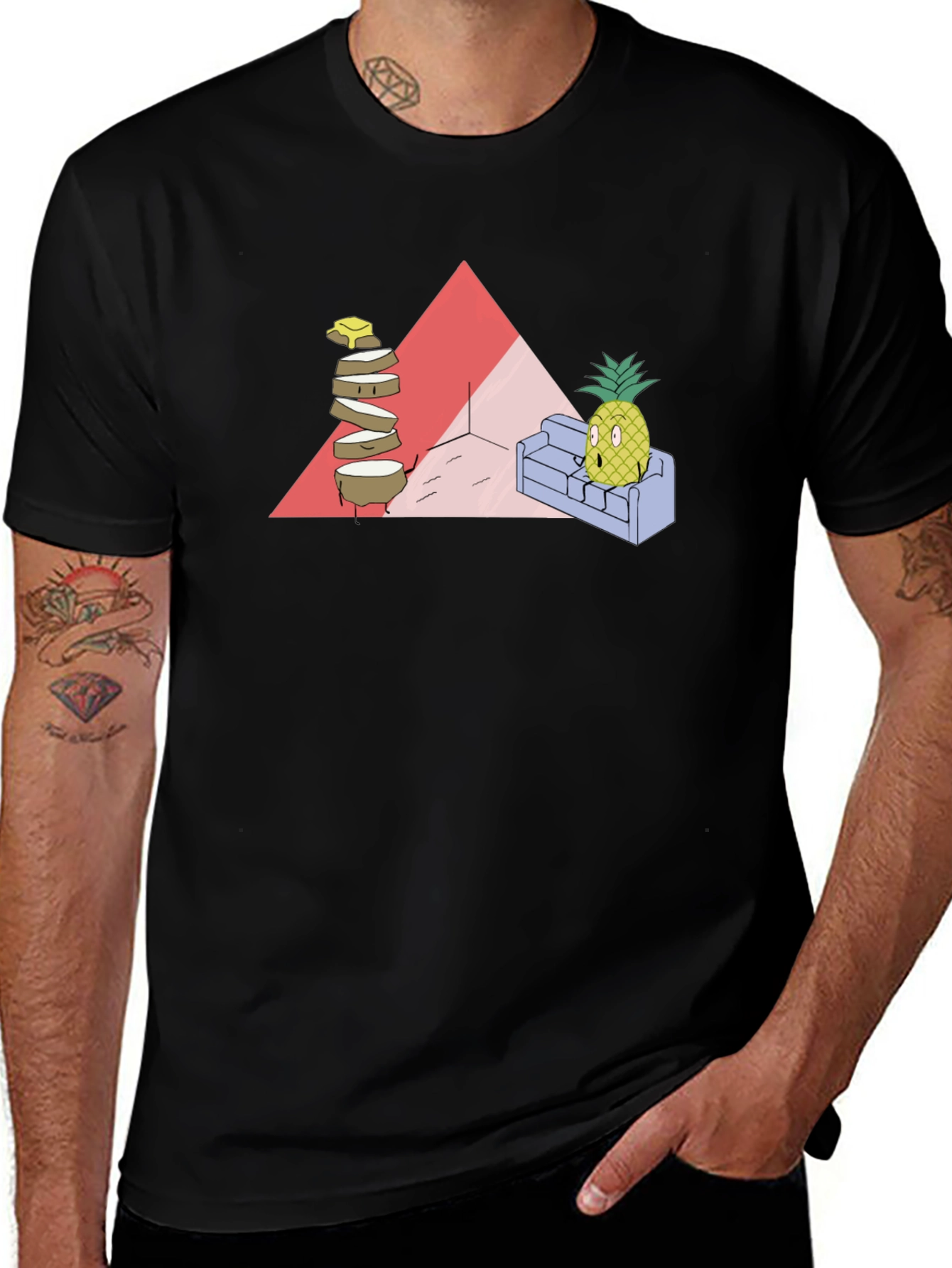 Variant 16 of Pineapple on Couch Graphic Tee