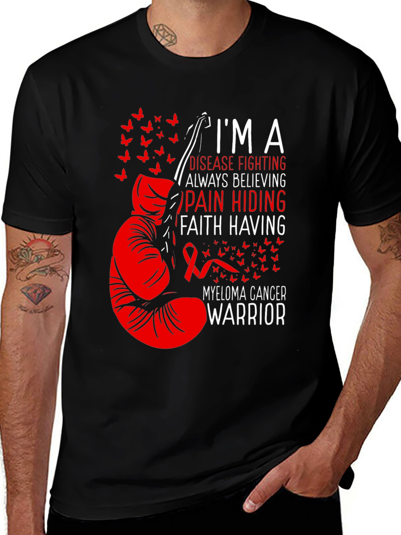 Variant 4 of Myeloma Cancer Warrior T-Shirt