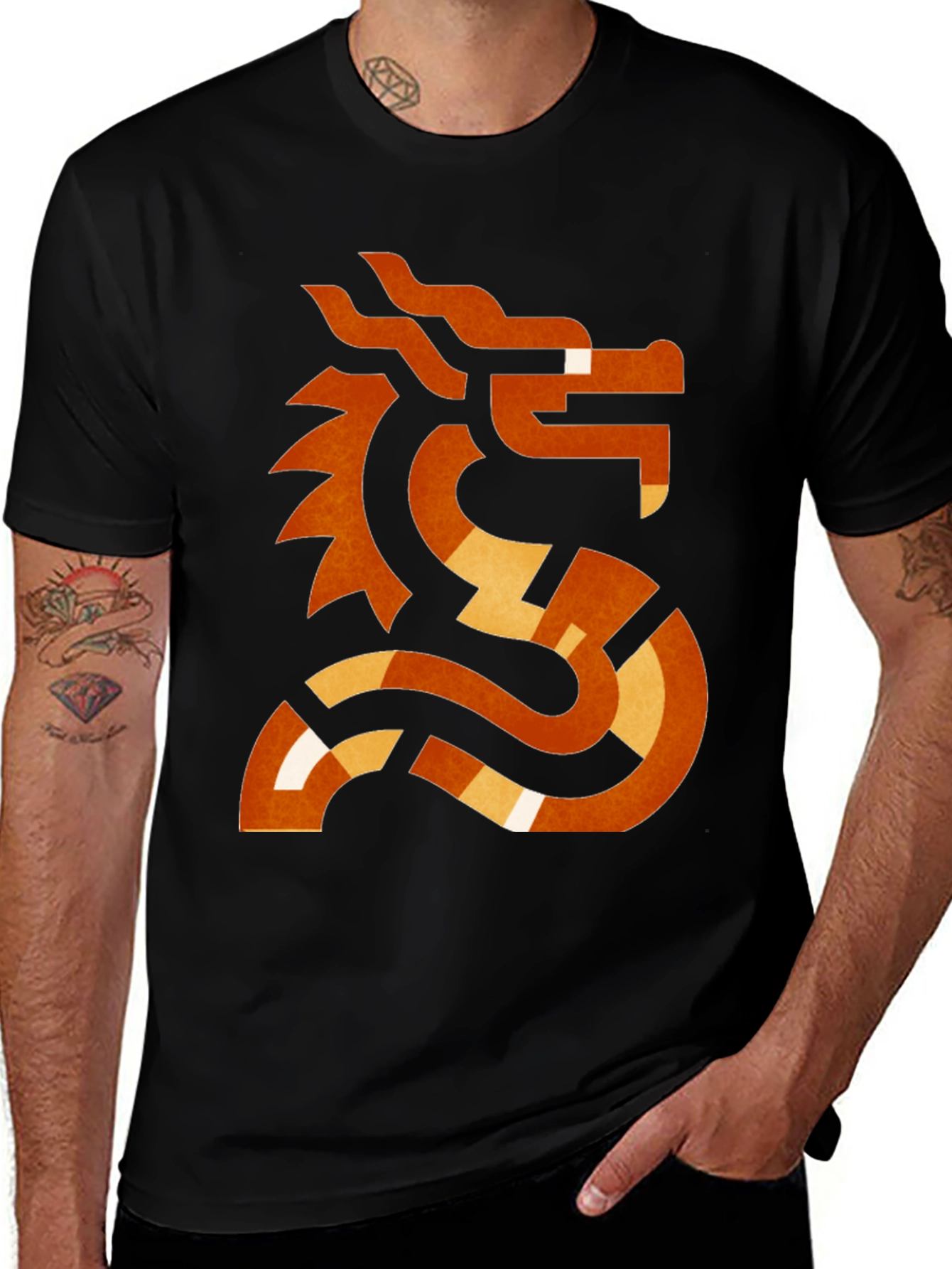 Variant 28 of Abstract Dragon Graphic T-Shirt