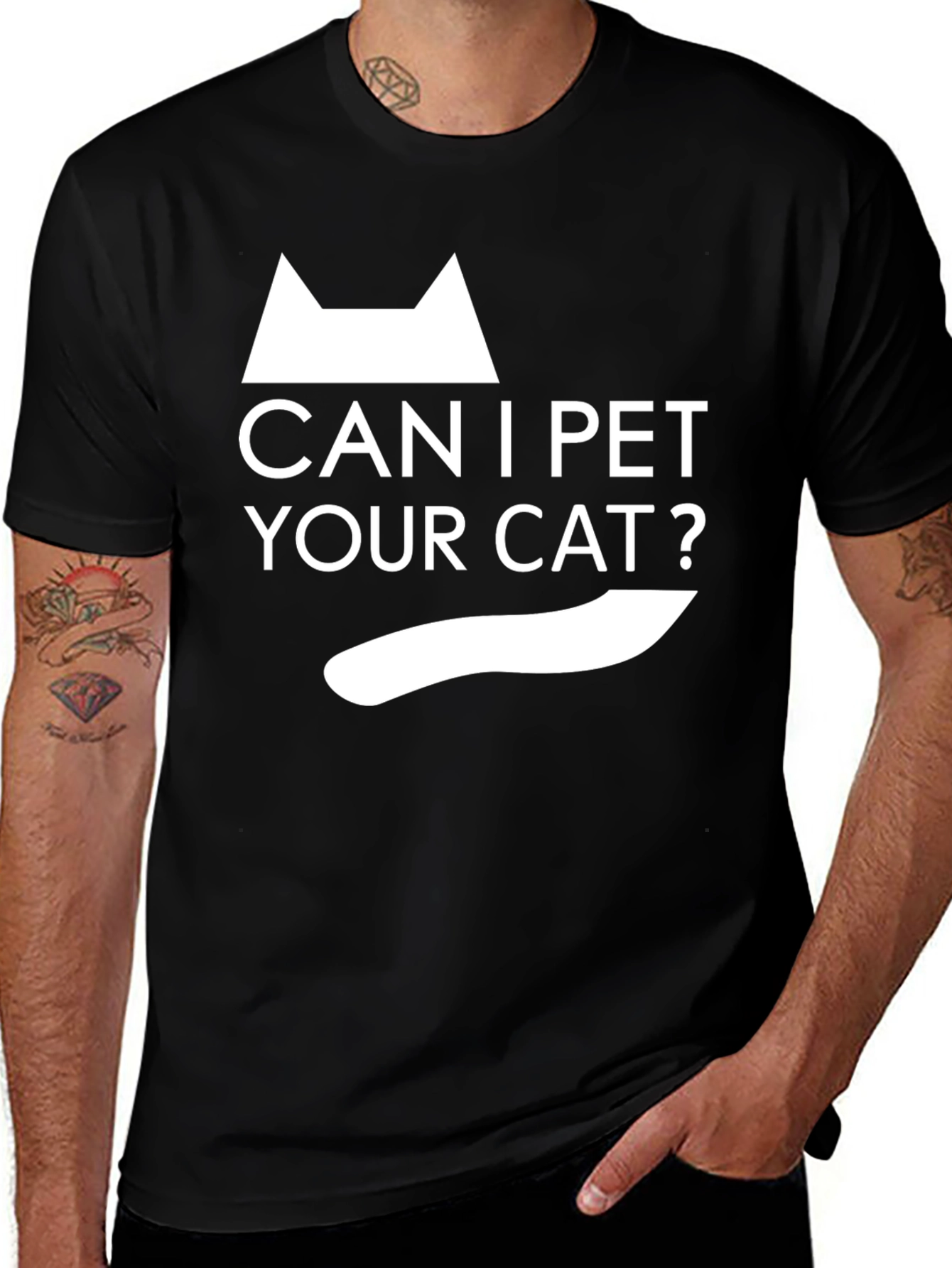 Variant 5 of Can I Pet Your Cat? Graphic T-Shirt