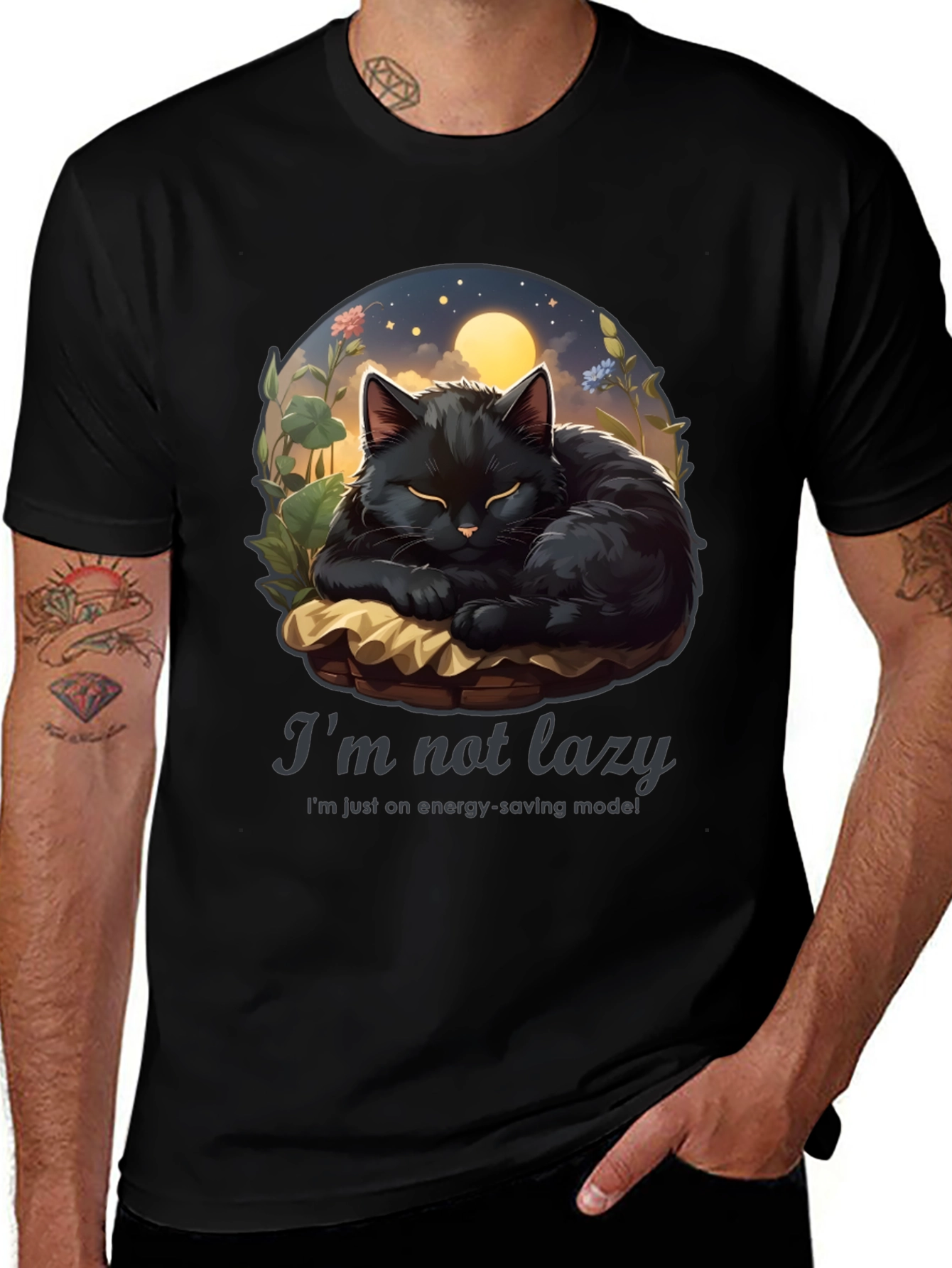 Variant 19 of Lazy Cat Graphic T-Shirt